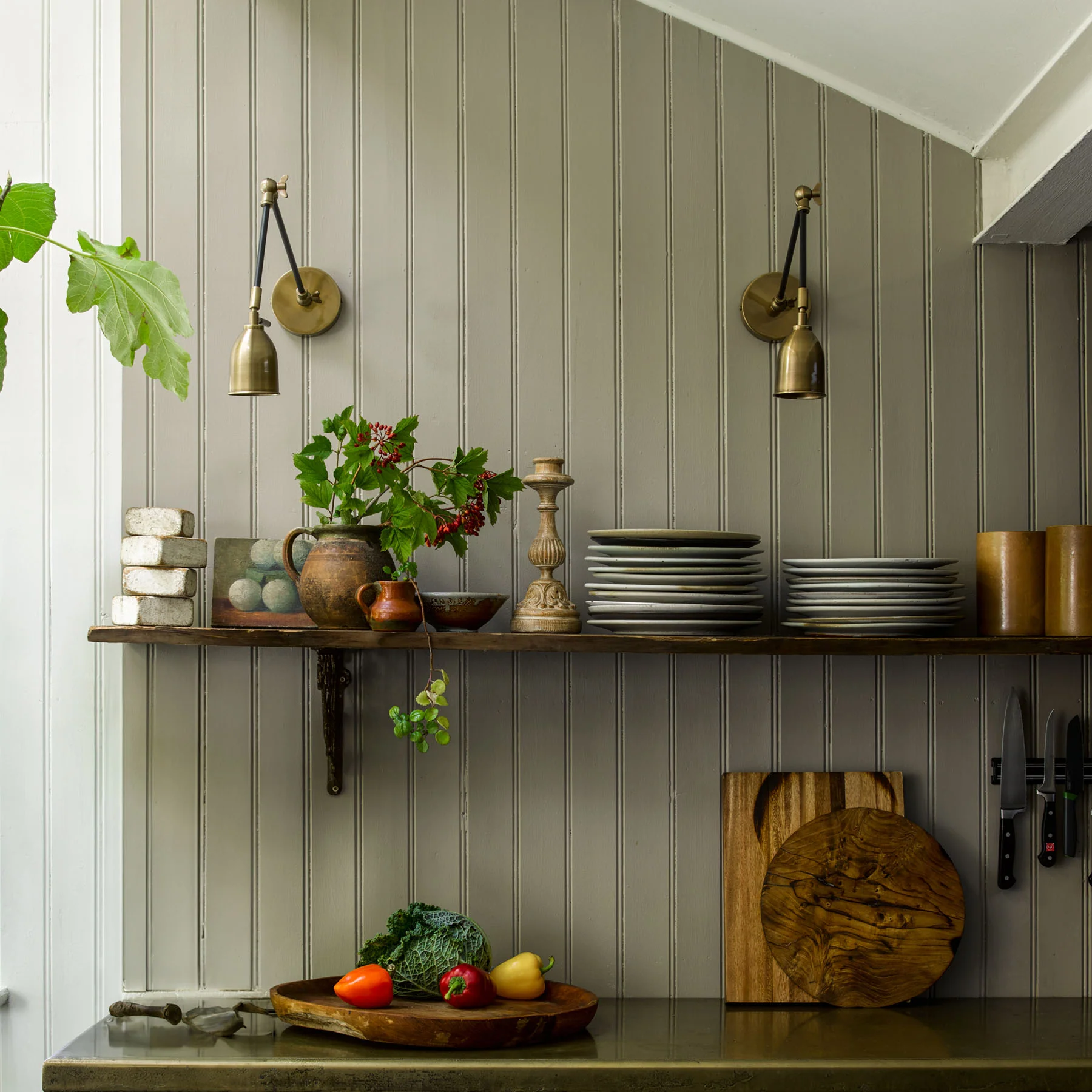 Pick wall light in black and brass - Image 3