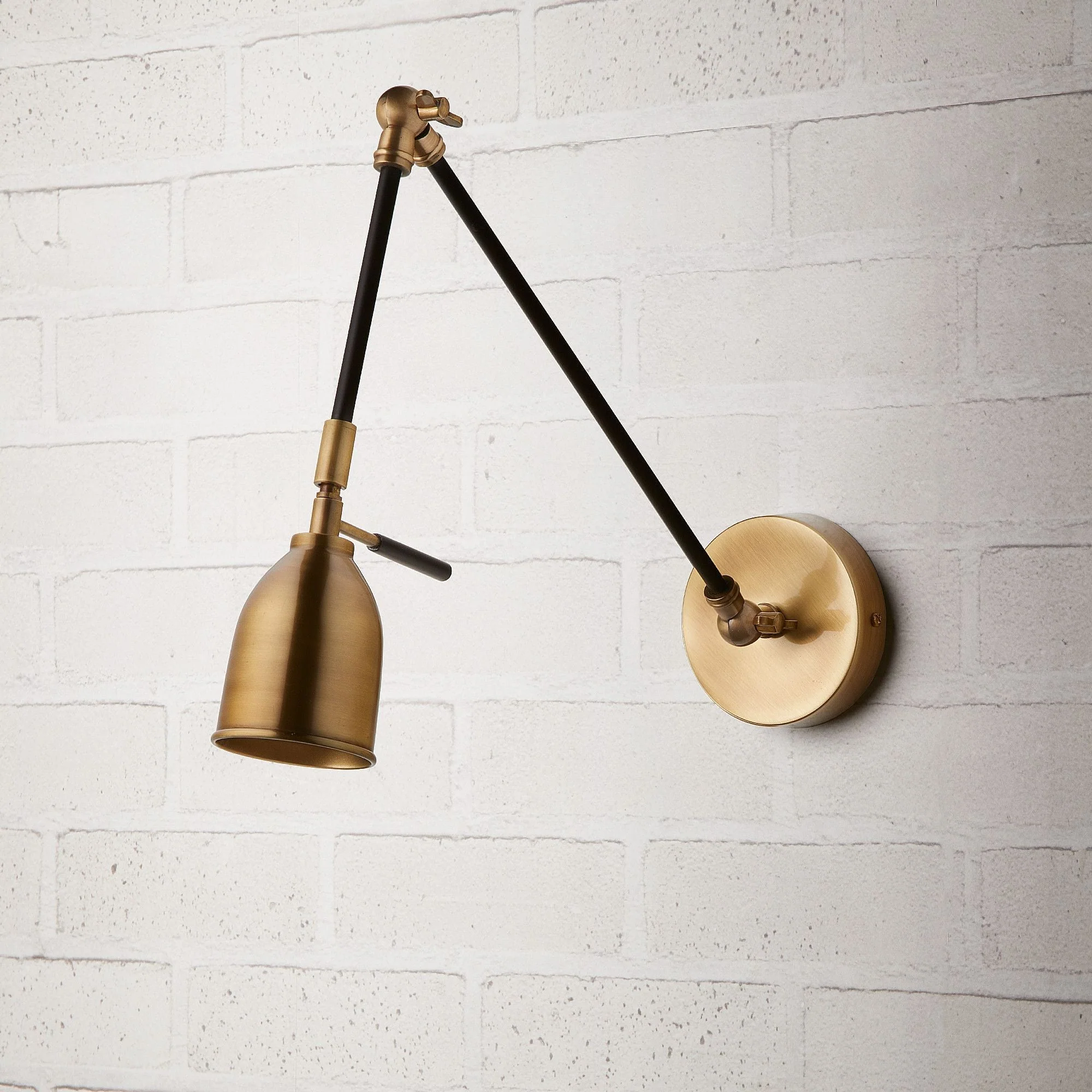 Pick wall light in black and brass - Image 4