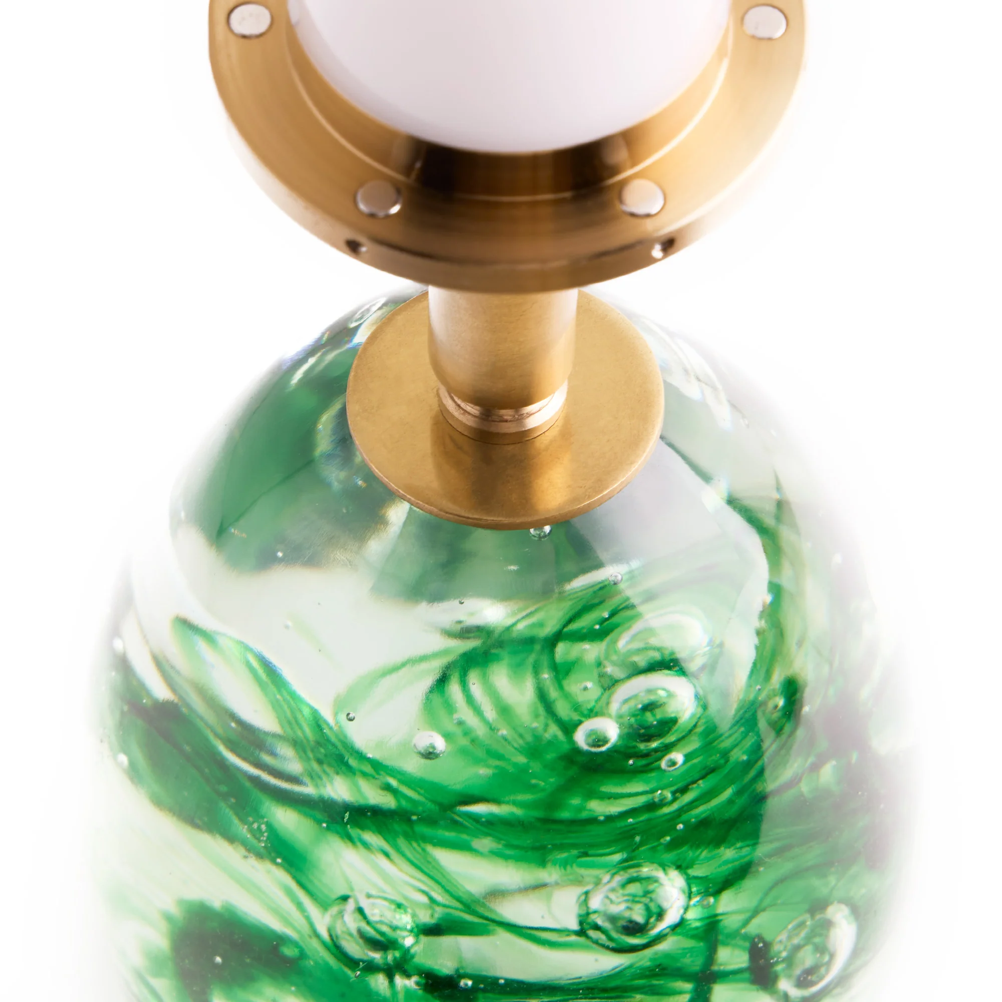 Pico Rechargeable table lamp with green swirls - Image 6