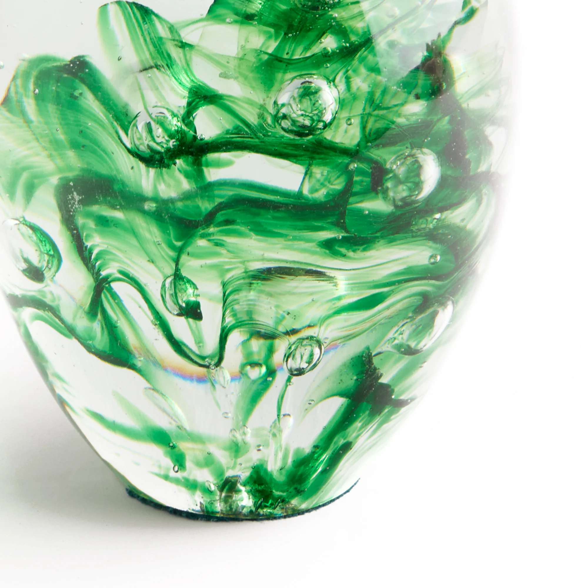 Pico Rechargeable table lamp with green swirls - Image 7