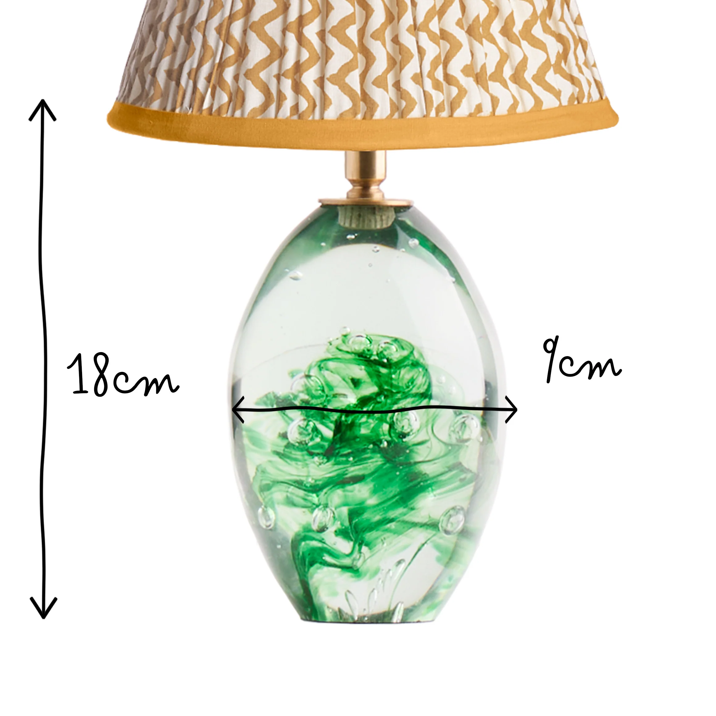 Pico Rechargeable table lamp with green swirls - Image 8