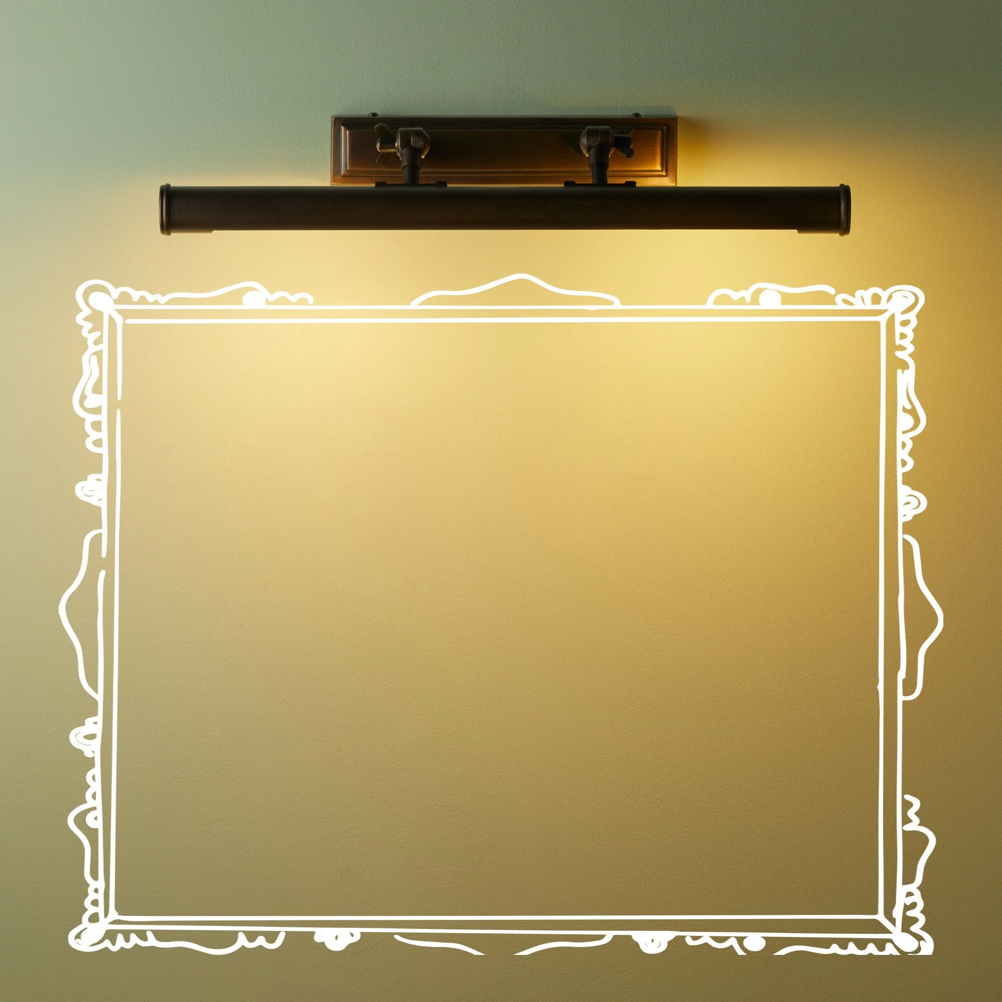 Pitcheroo double arm picture light in bronze - Image 3