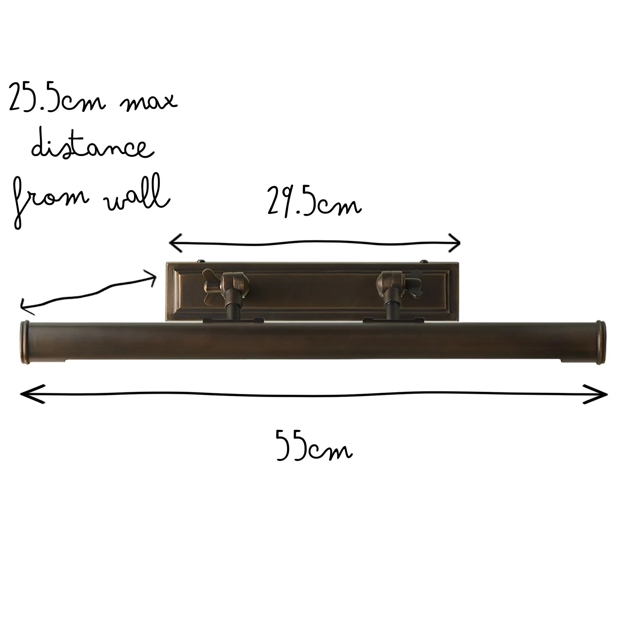 Pitcheroo double arm picture light in bronze - Image 9