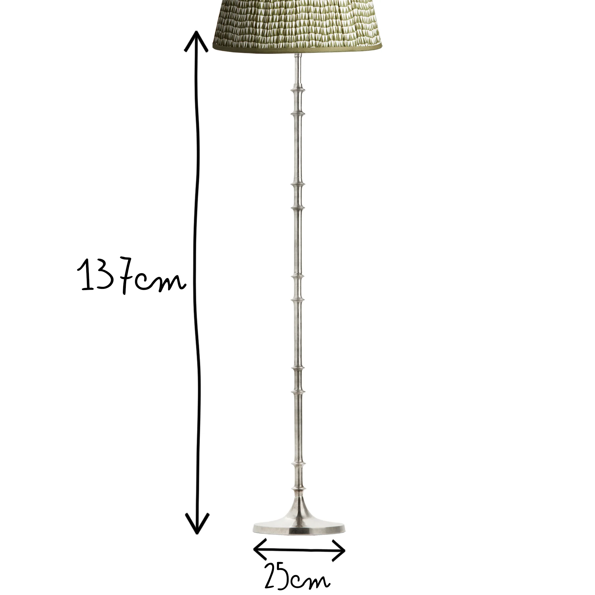 Pitigliano floor lamp in antique silver - Image 8