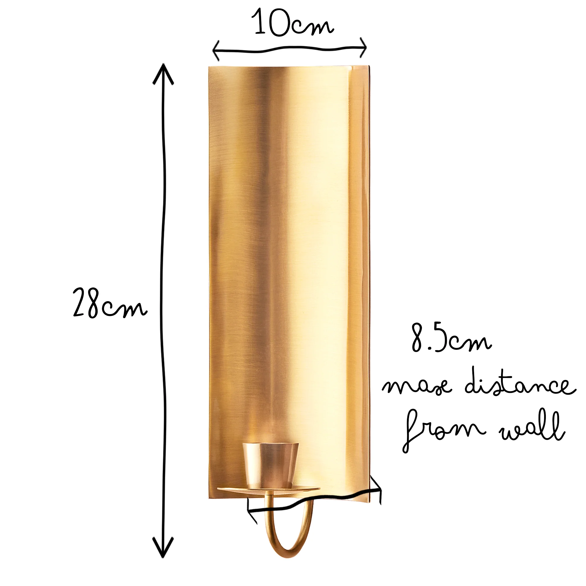 Pitti wall mounted candle holder in antiqued brass - Image 11