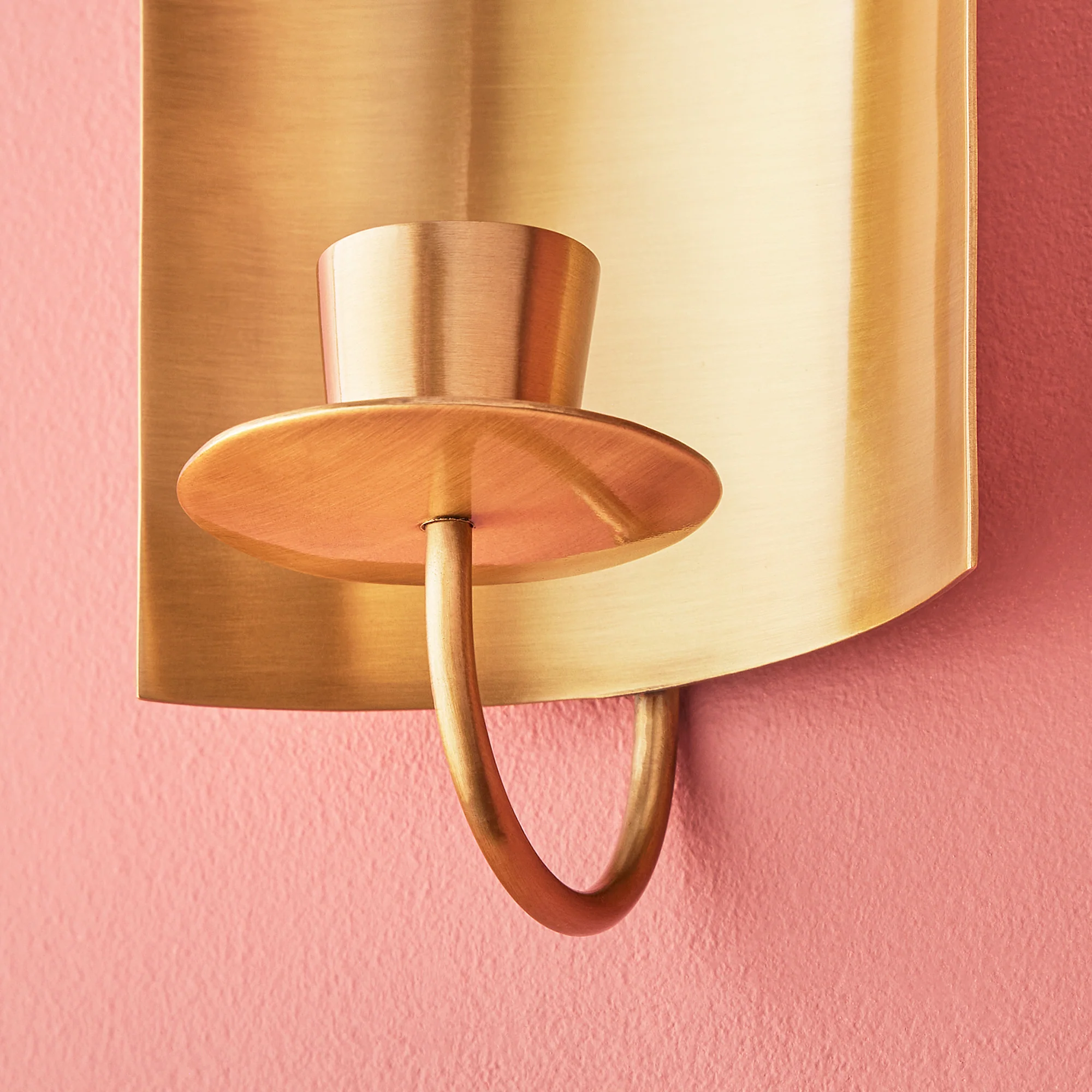 Pitti wall mounted candle holder in antiqued brass - Image 8