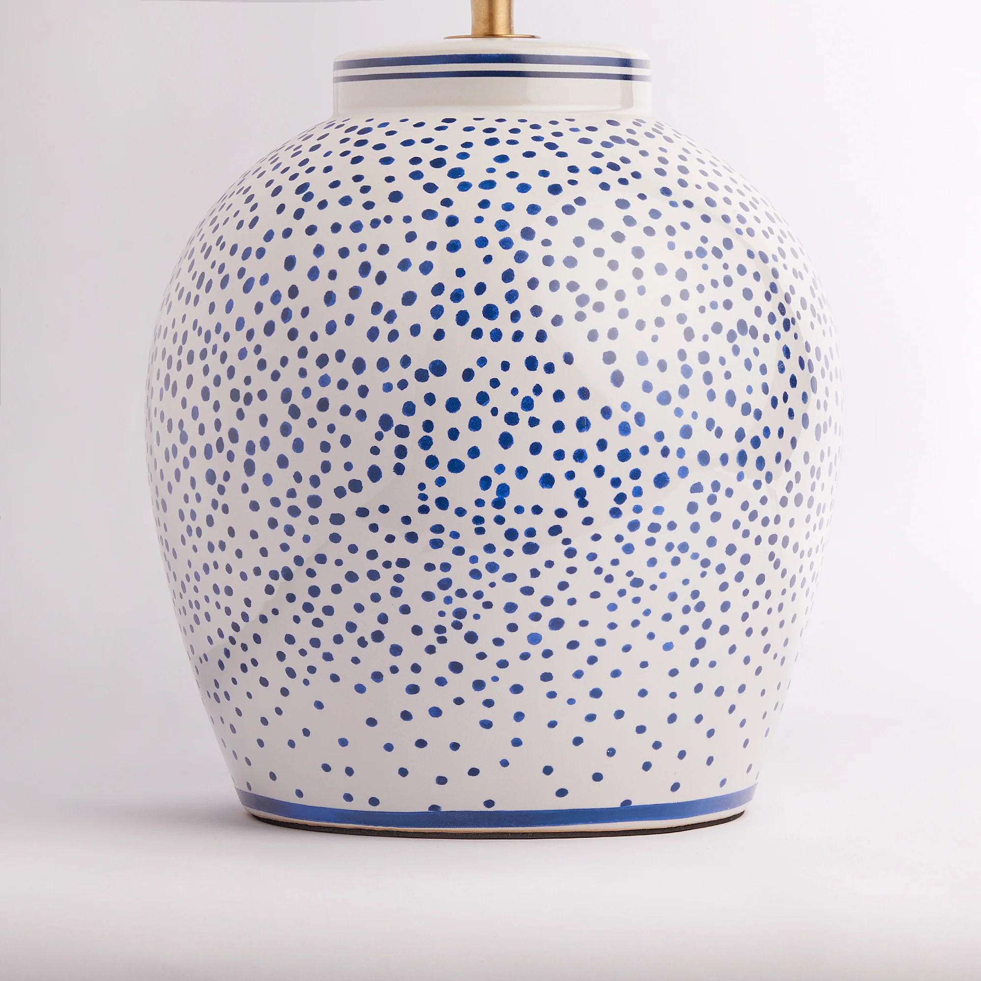 Polka table lamp in blue and white - Image 3