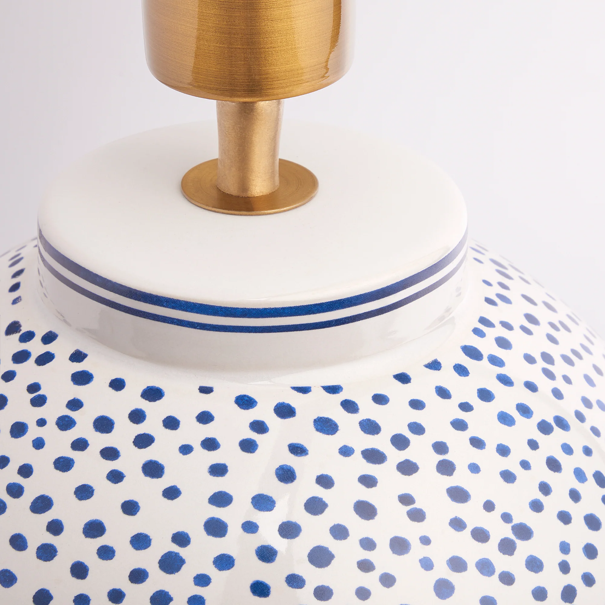 Polka table lamp in blue and white - Image 4