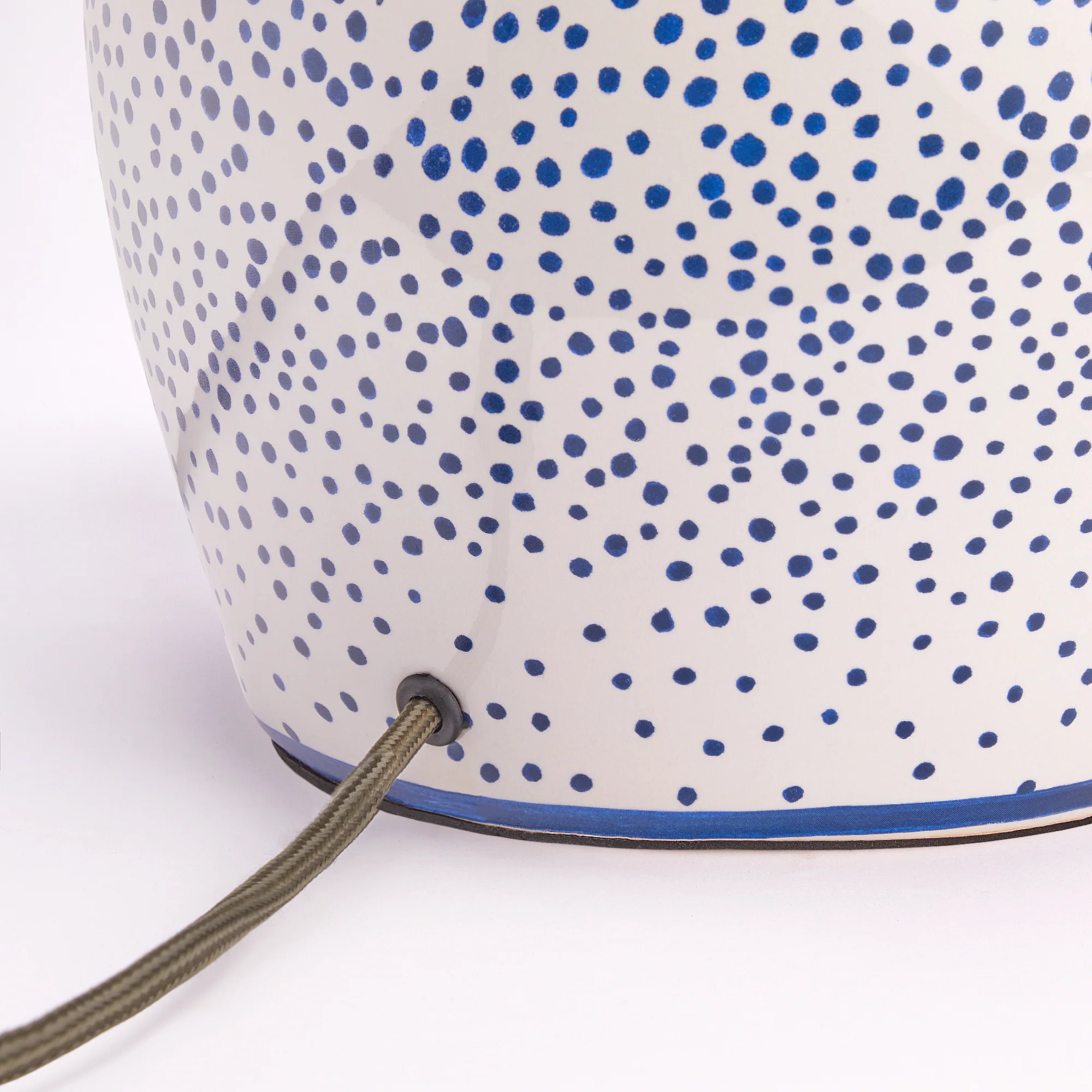 Polka table lamp in blue and white - Image 5
