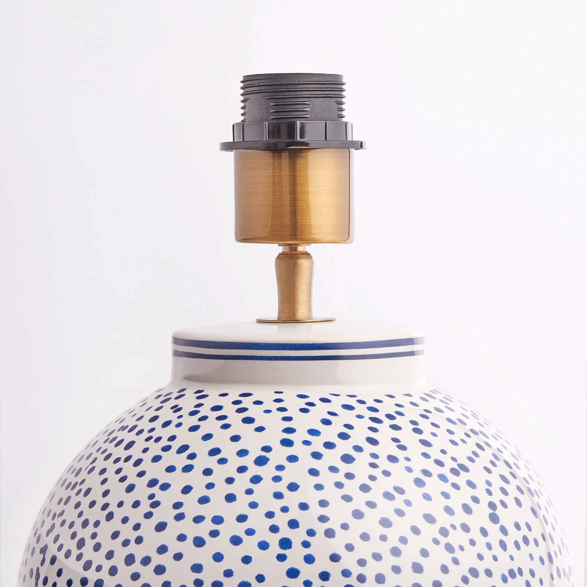 Polka table lamp in blue and white - Image 8