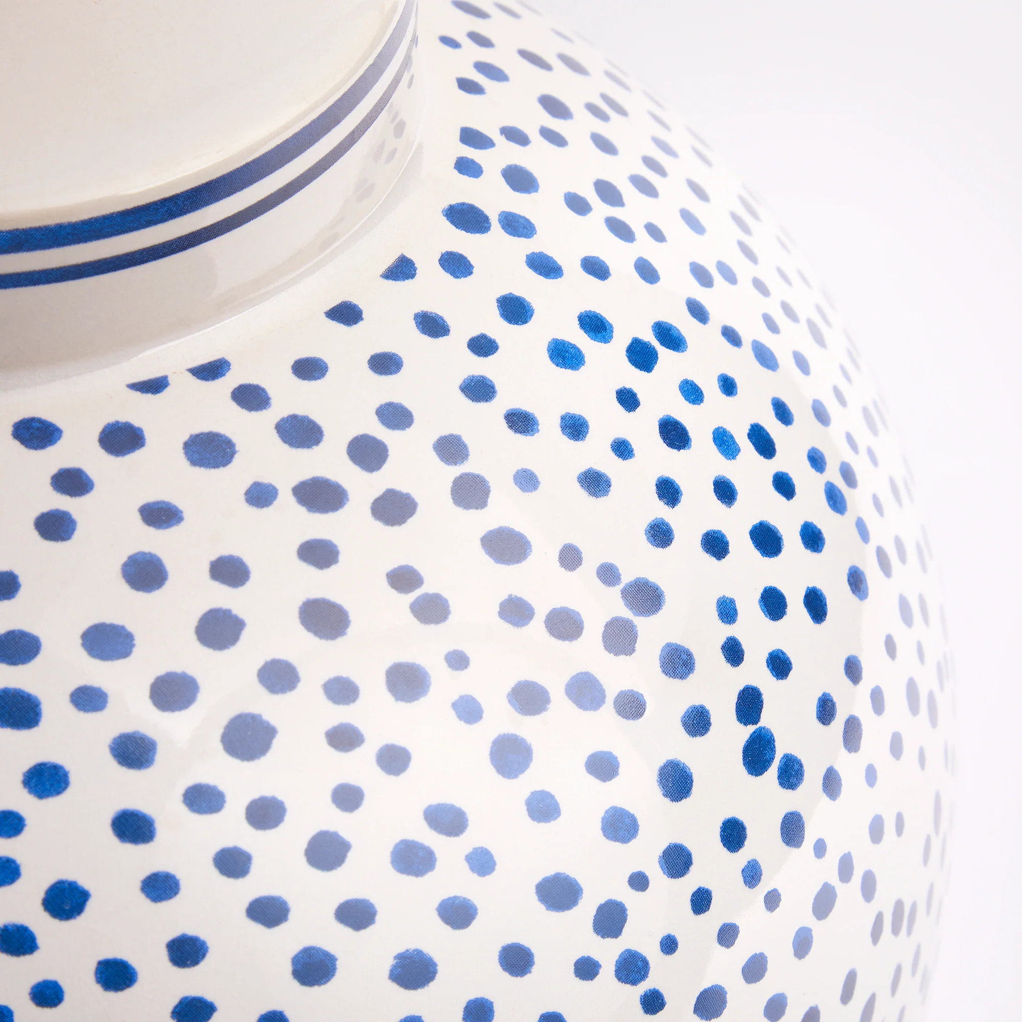 Polka table lamp in blue and white - Image 9