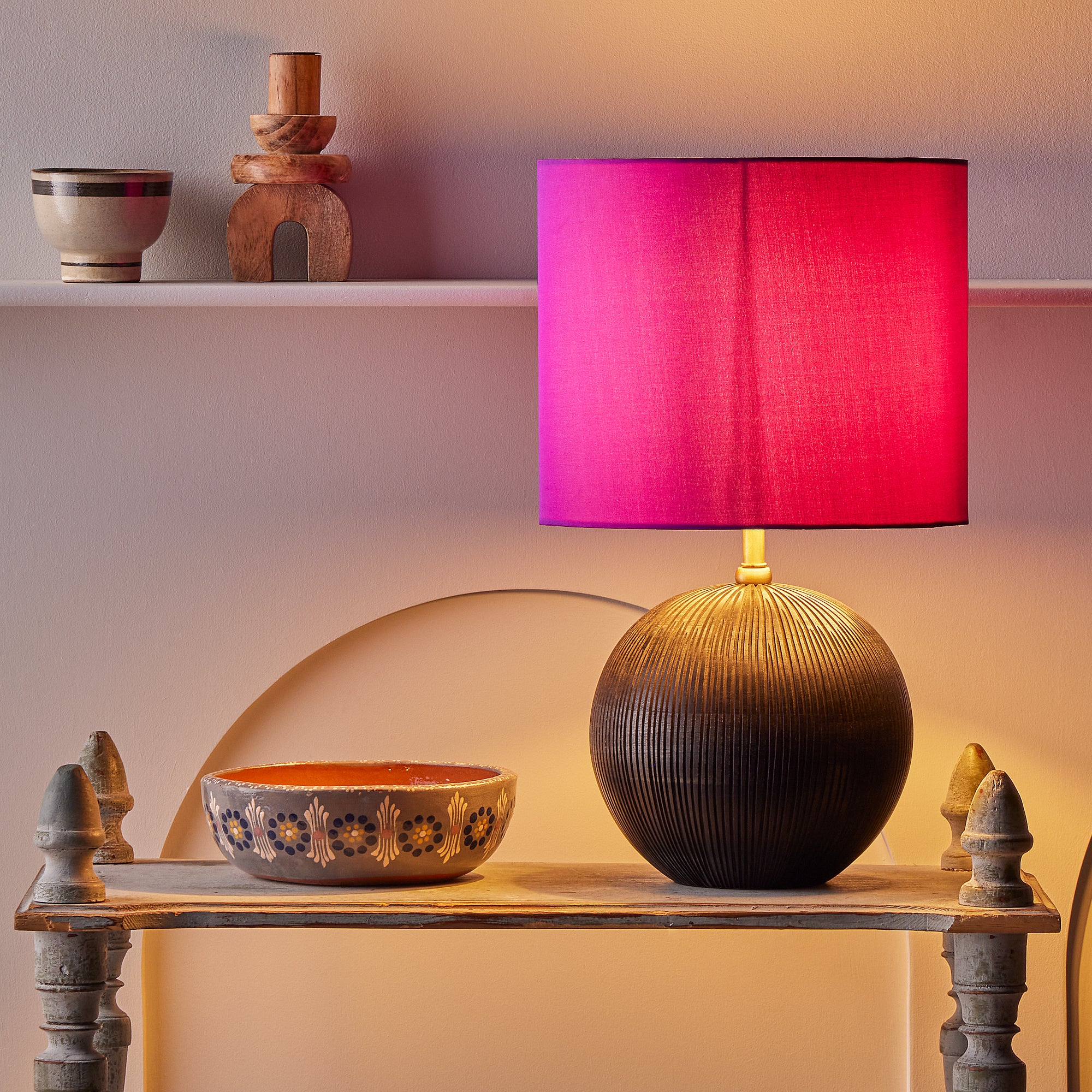 Porkins table lamp in ebony - Image 2