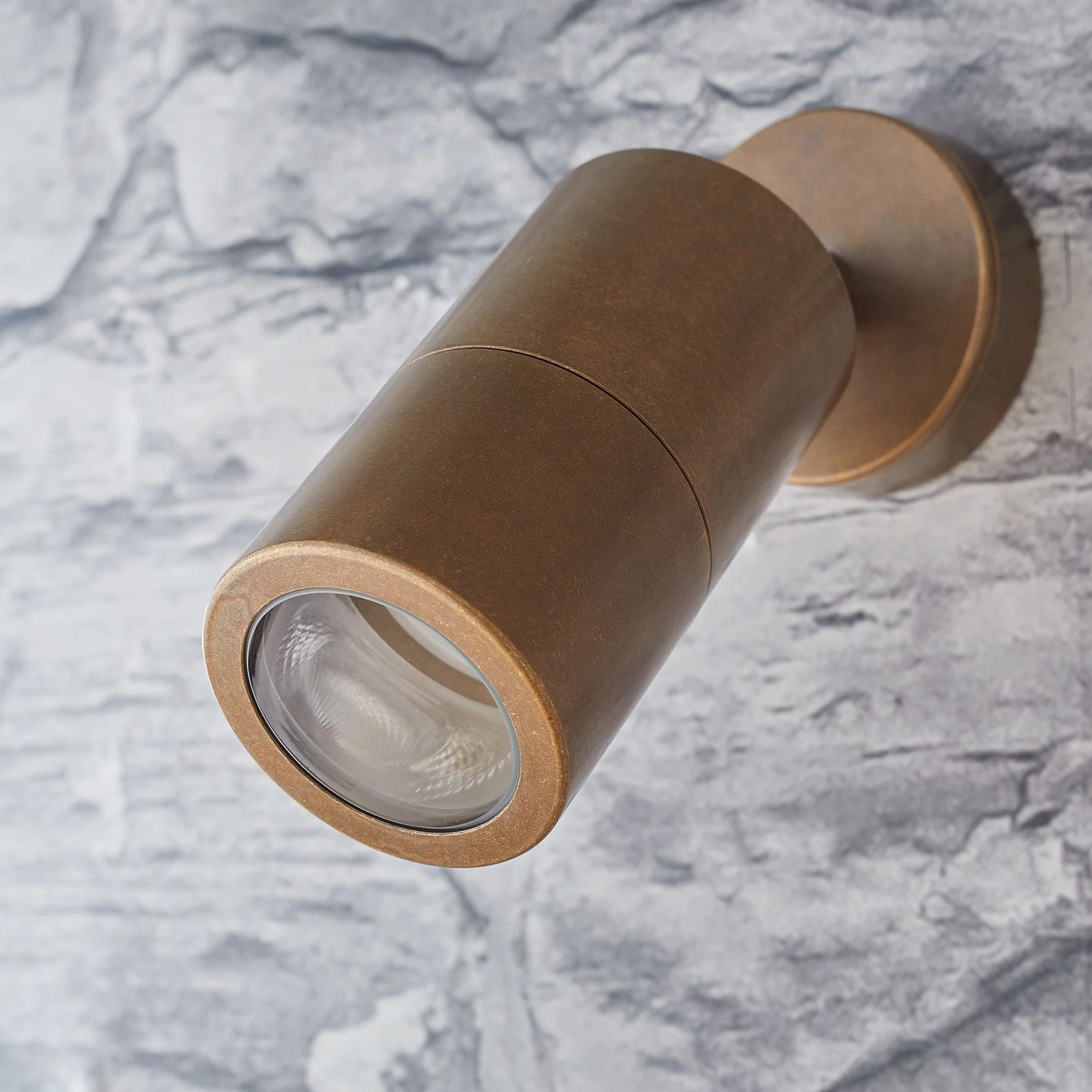 Portreath ip65 adjustable pillar light in aged brass - Image 3