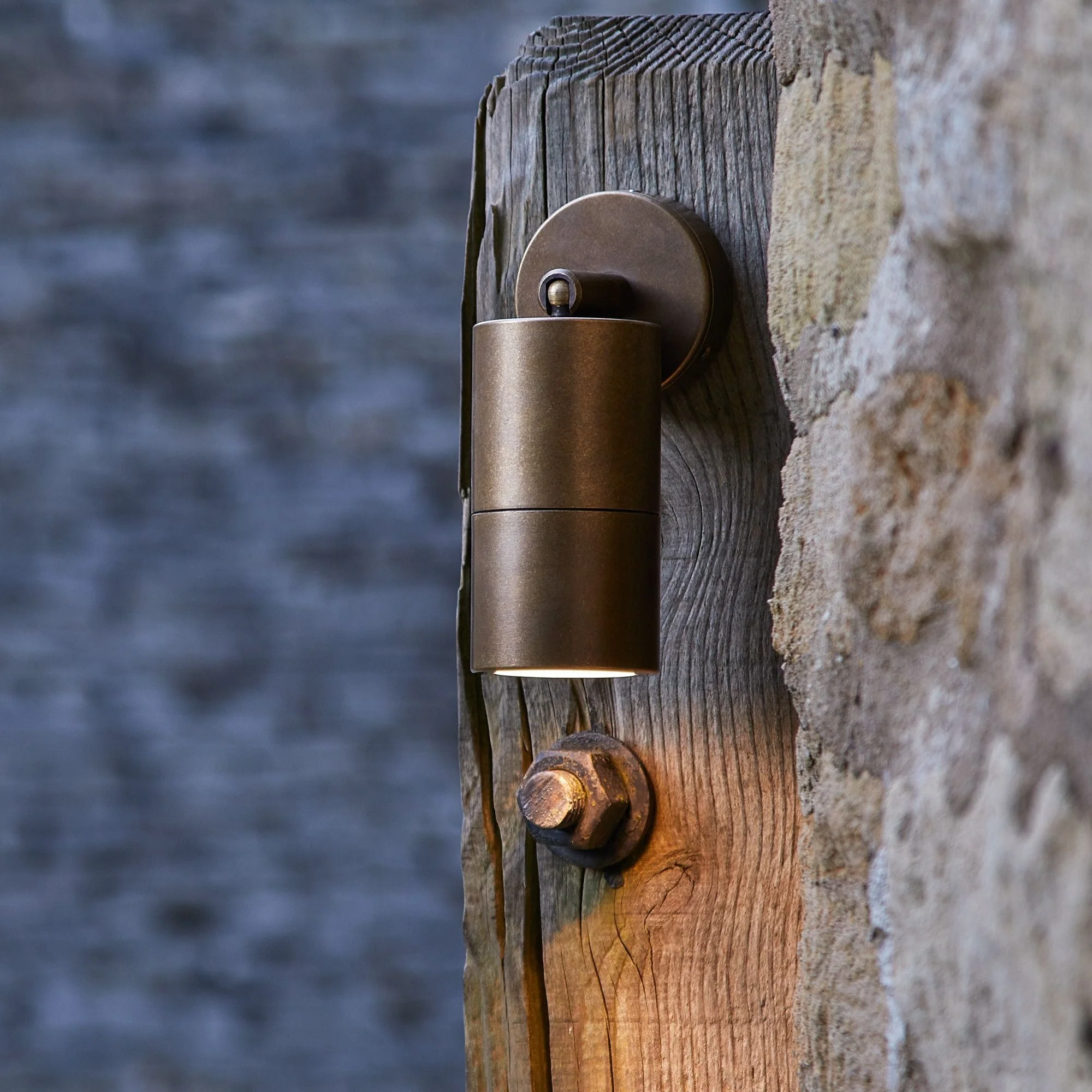 Portreath ip65 adjustable pillar light in aged brass - Image 7