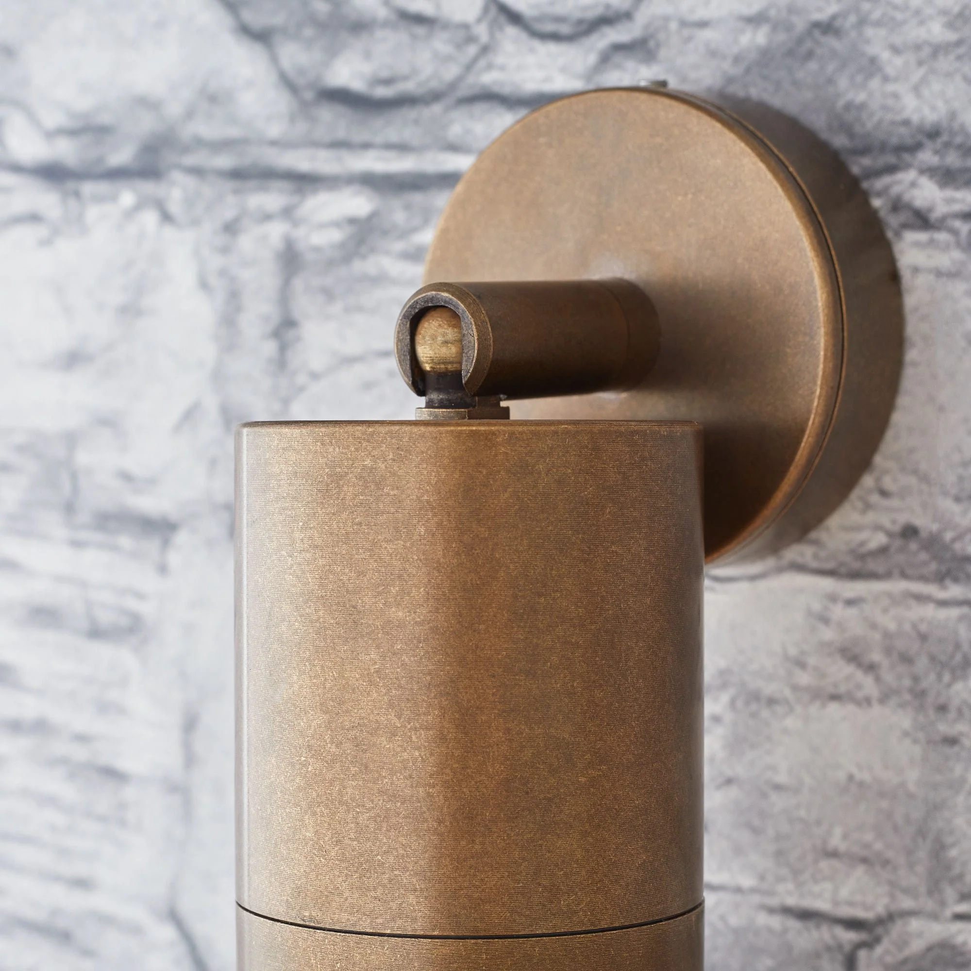 Portreath ip65 adjustable pillar light in aged brass - Image 9