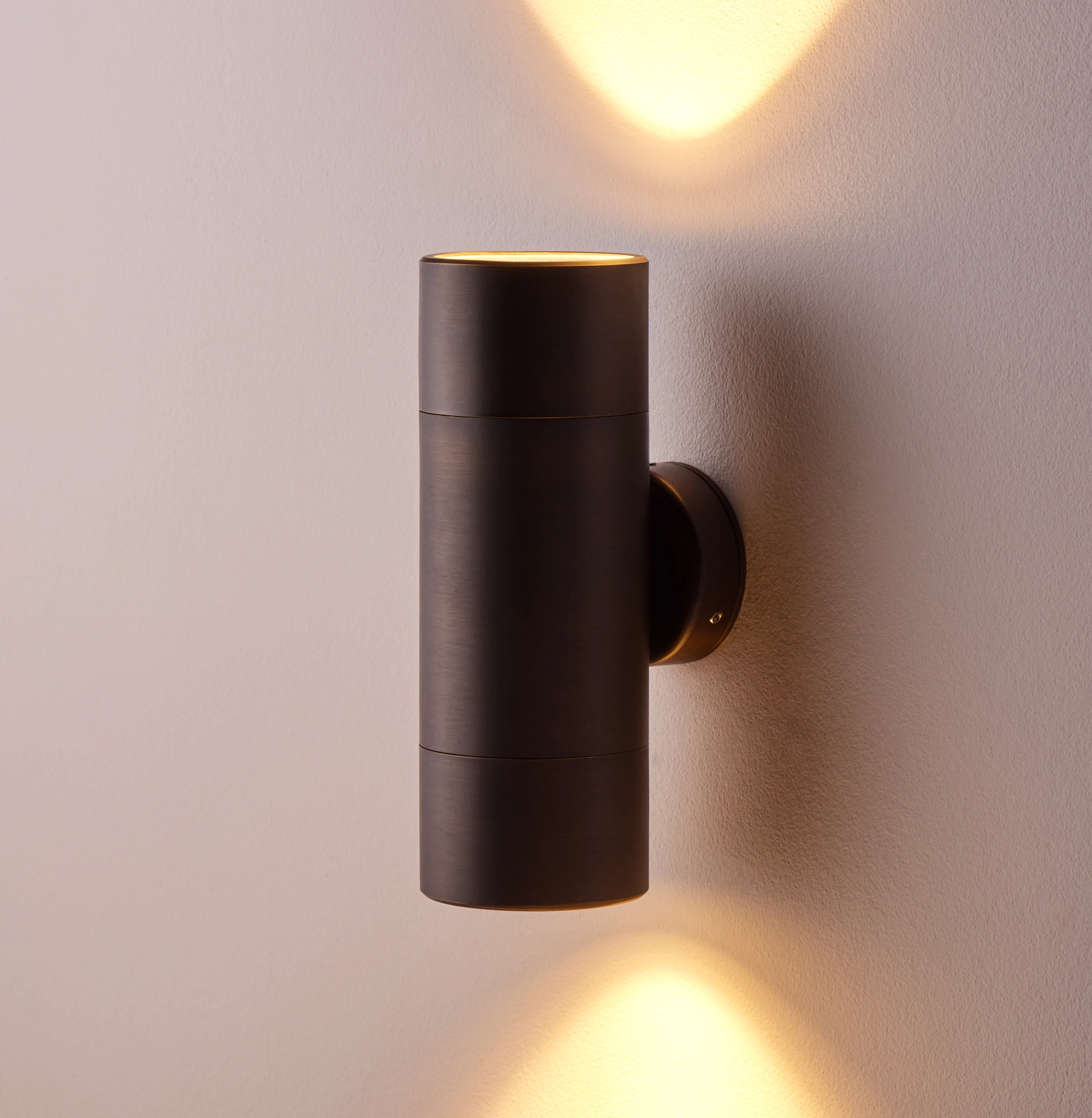 Large Portreath IP65 up and down pillar light in bronze - Image 2