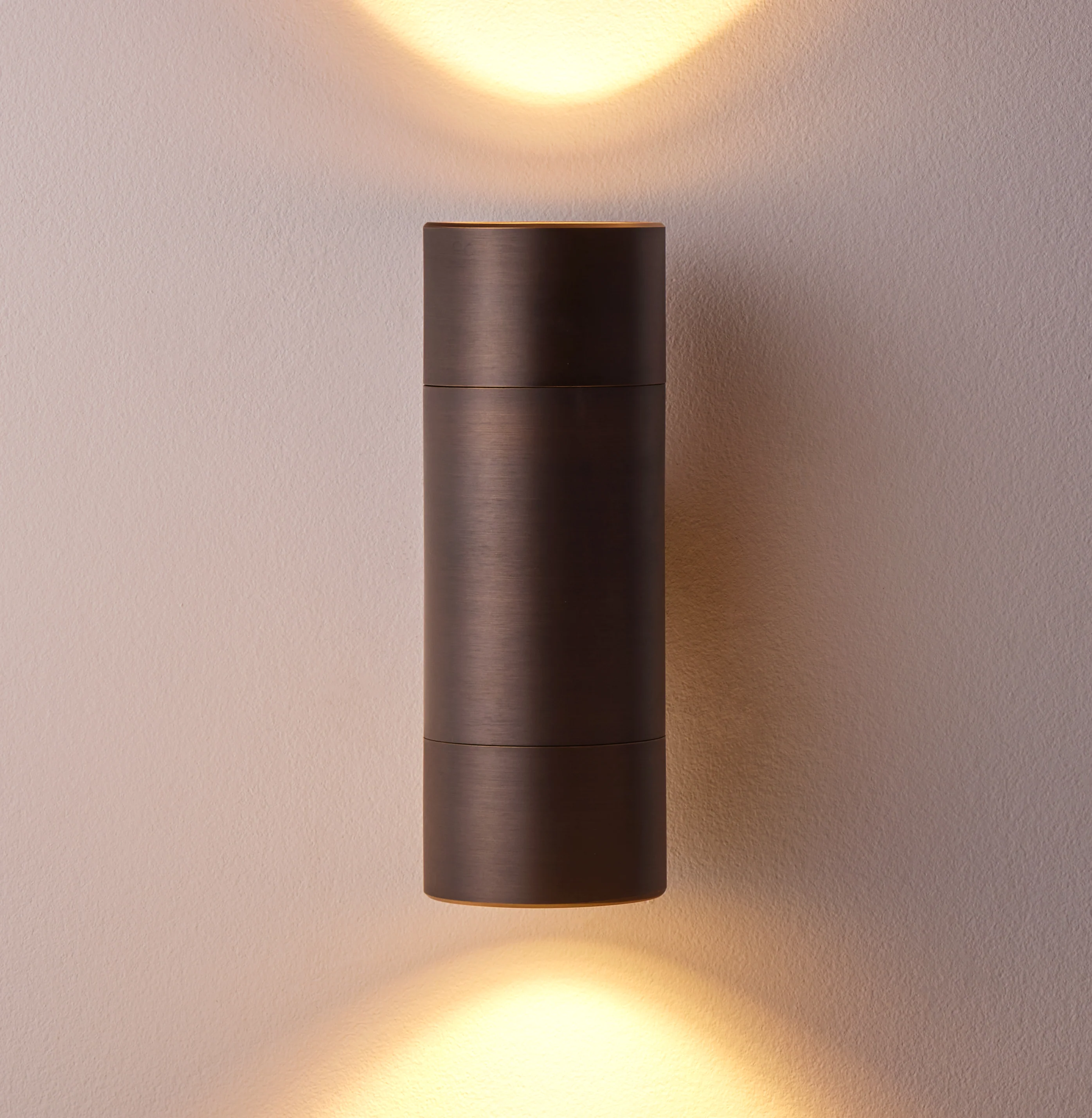 Large Portreath IP65 up and down pillar light in bronze - Image 7