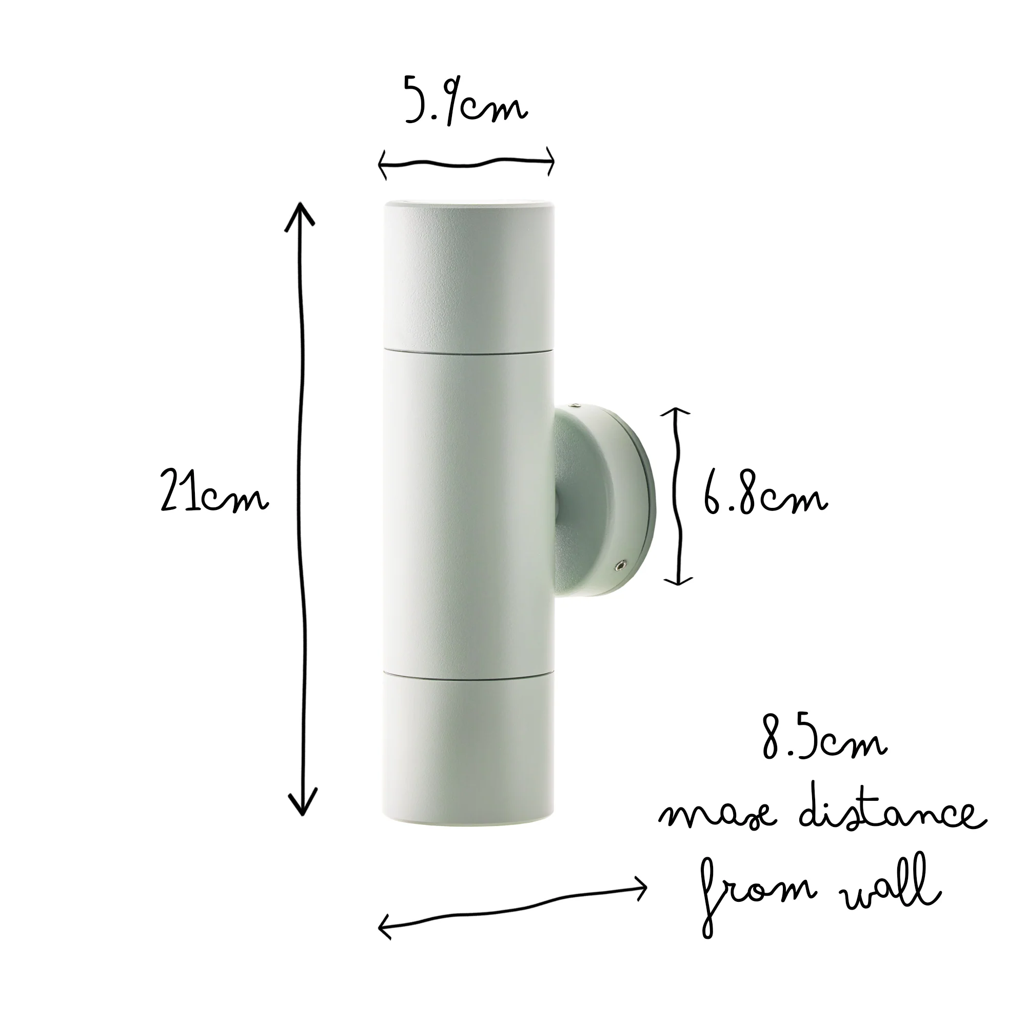 Portreath IP65 up and down pillar light in green bay - Image 11