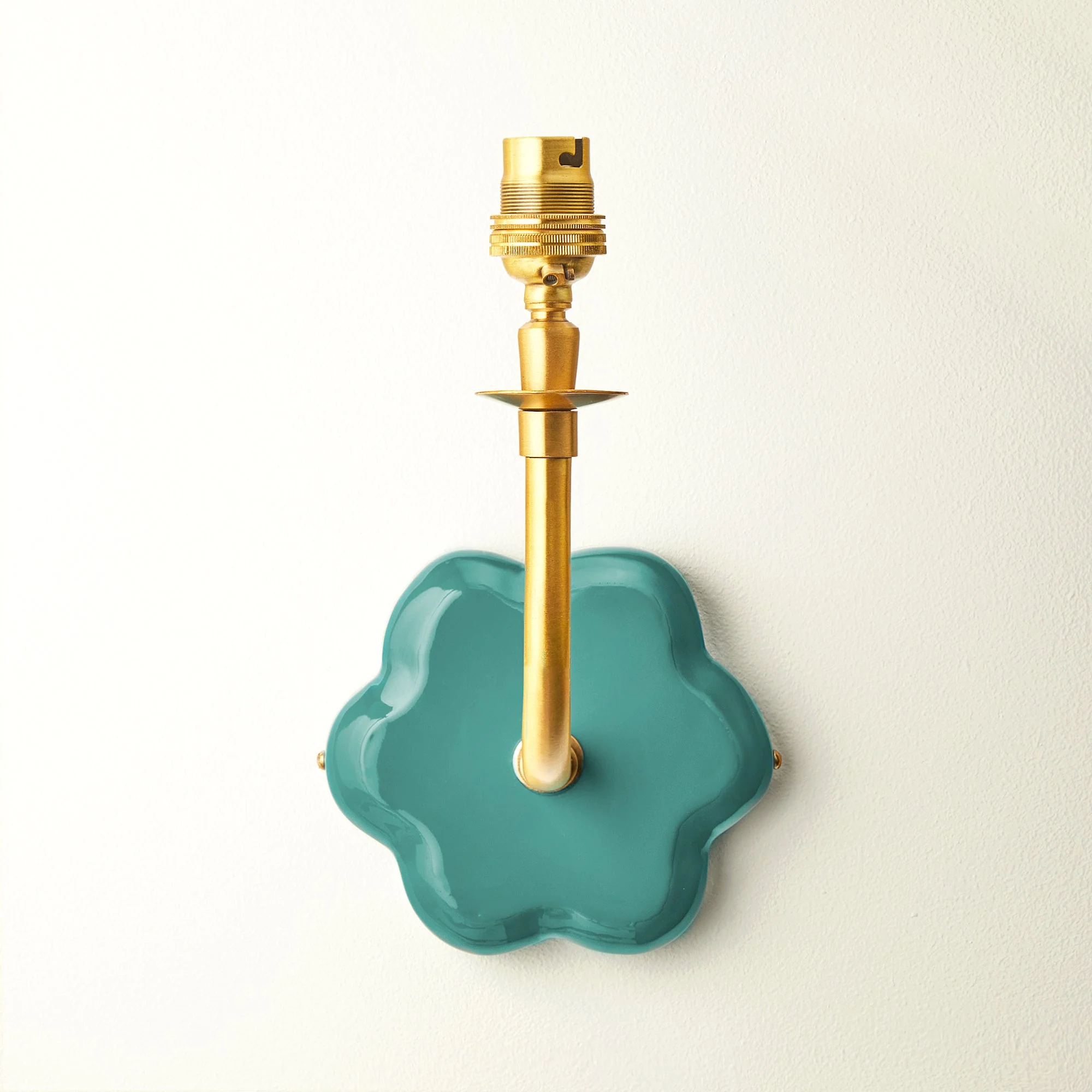 Primrose wall fitting in turquoise lacquered wood - Image 3