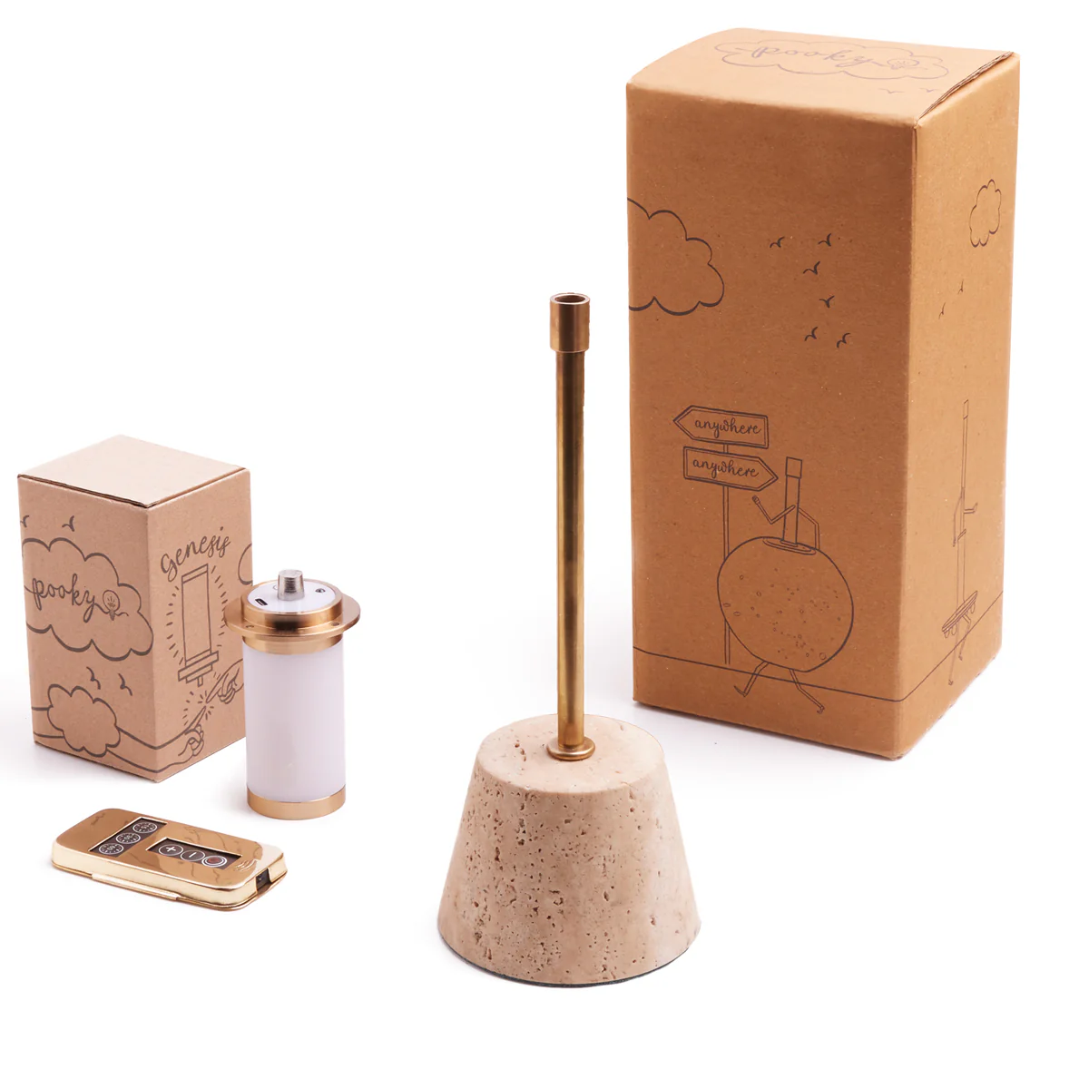 Quarry rechargeable table lamp in natural marble - Image 14