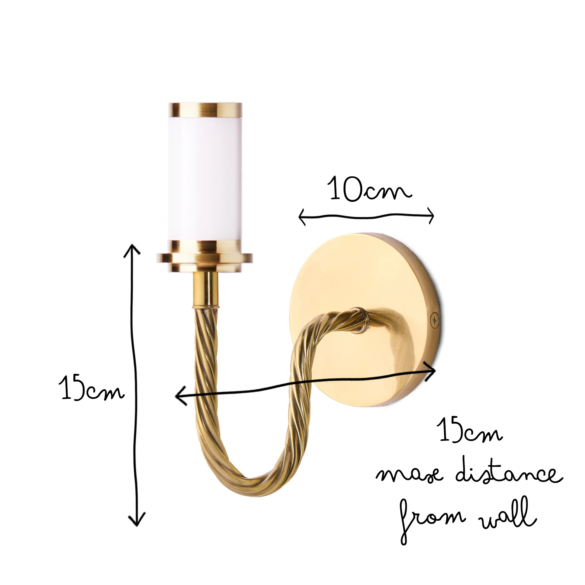 Quingo rechargeable wall fitting in brass - Image 9