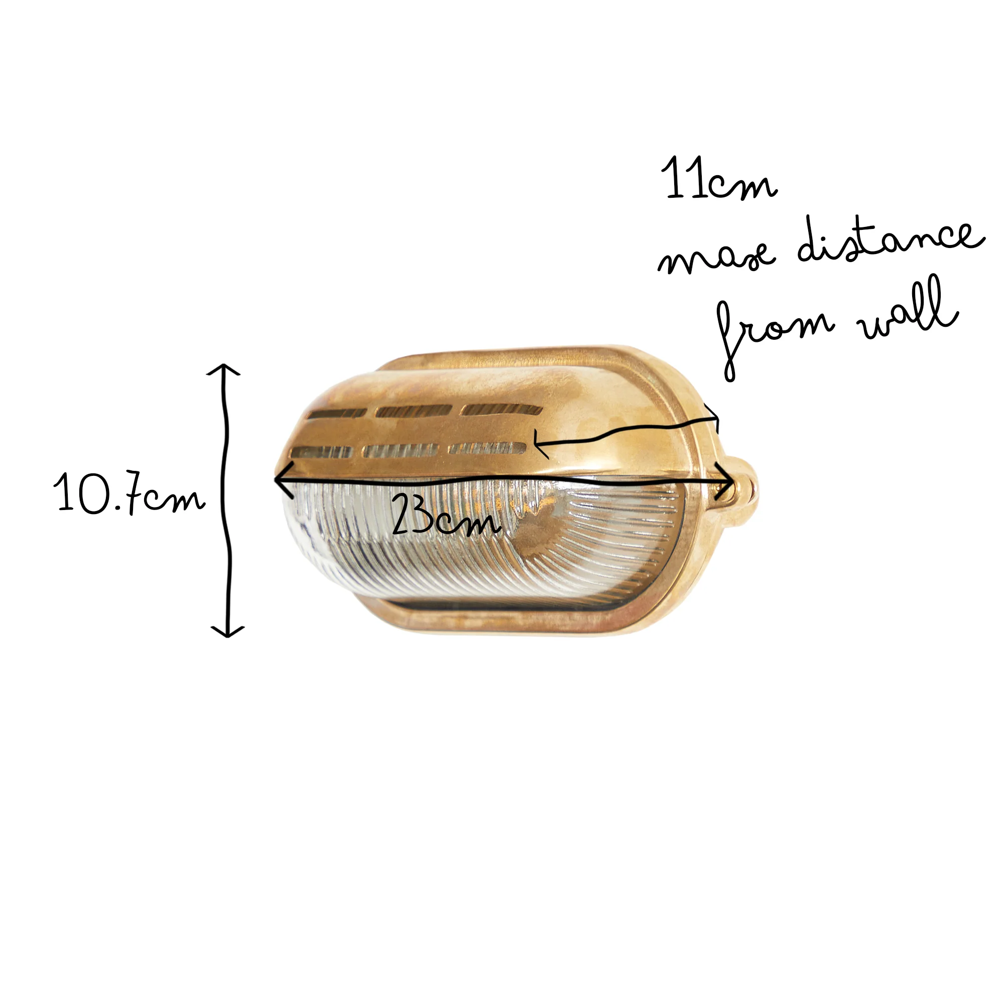 Rackham ip64 bulkhead in unlacquered natural brass - Image 10