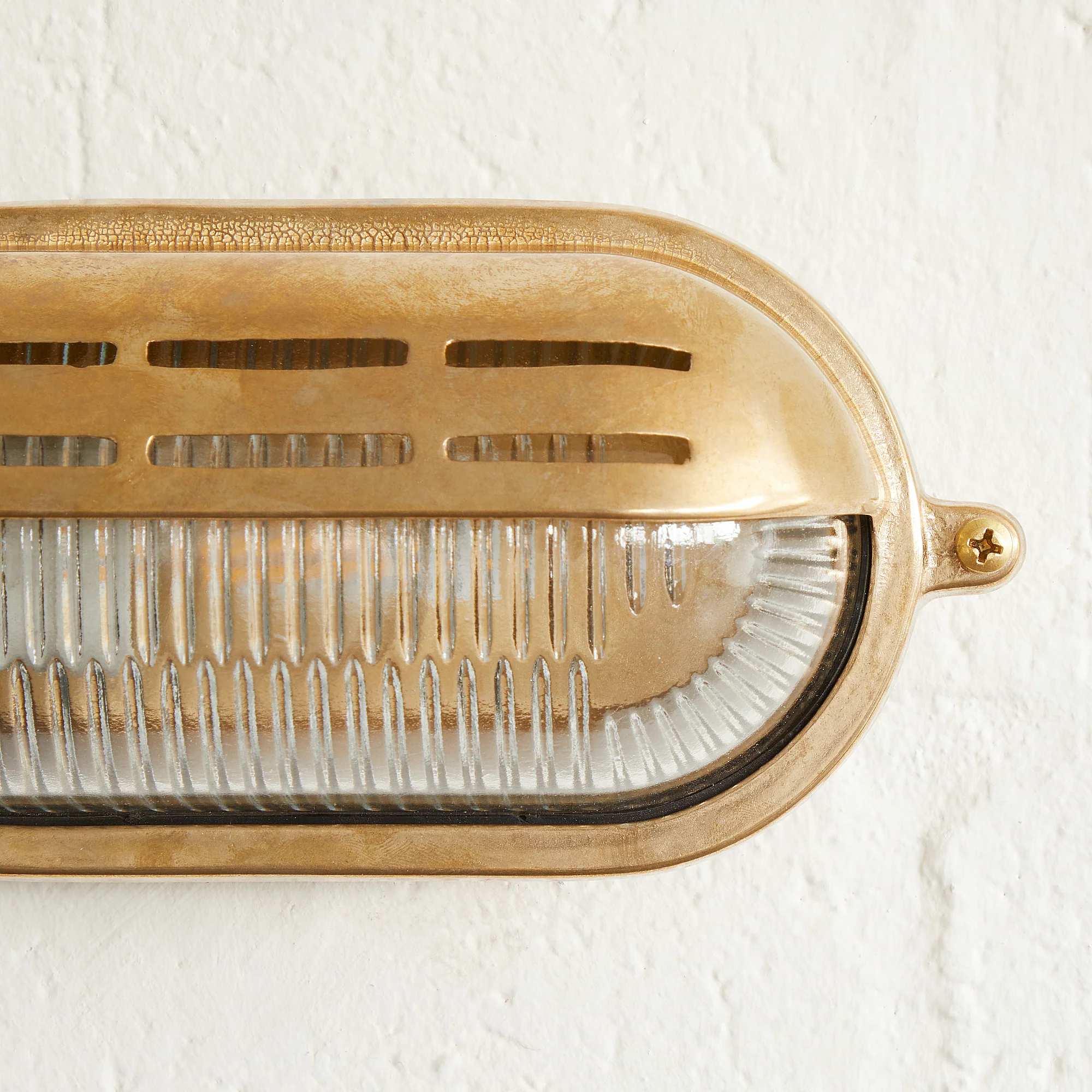 Rackham ip64 bulkhead in unlacquered natural brass - Image 3