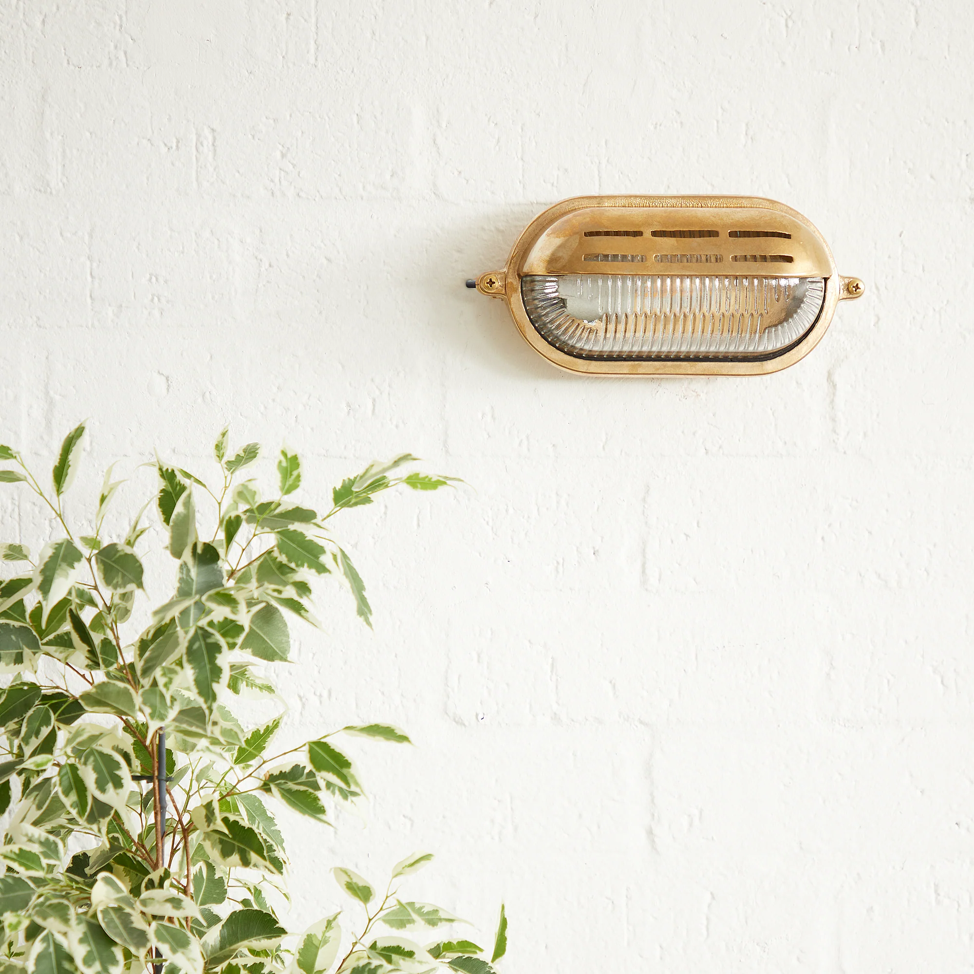 Rackham ip64 bulkhead in unlacquered natural brass - Image 5