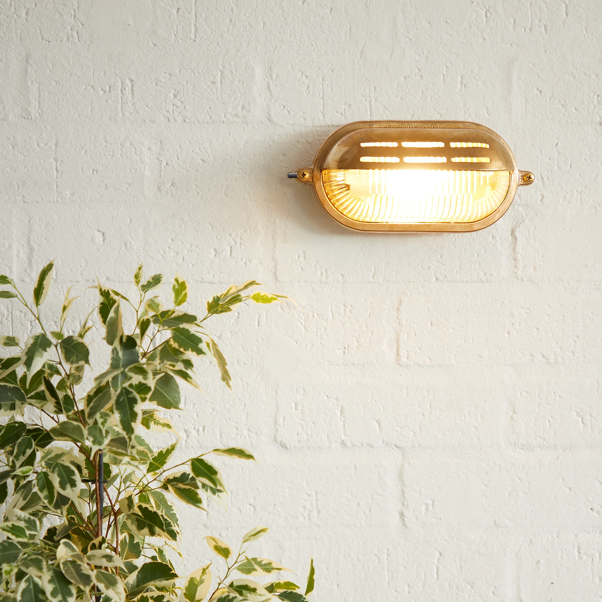 Rackham ip64 bulkhead in unlacquered natural brass - Image 6