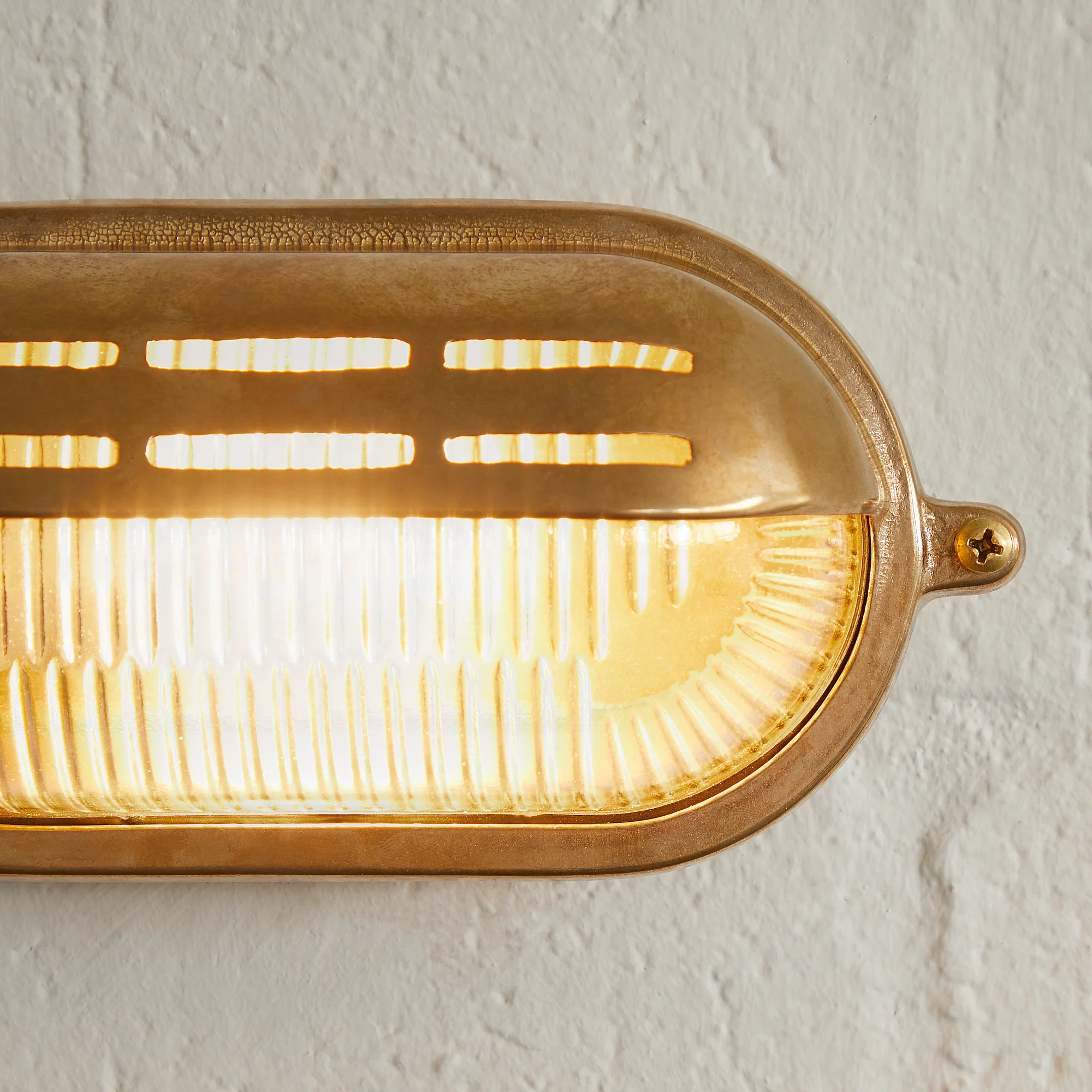 Rackham ip64 bulkhead in unlacquered natural brass - Image 9