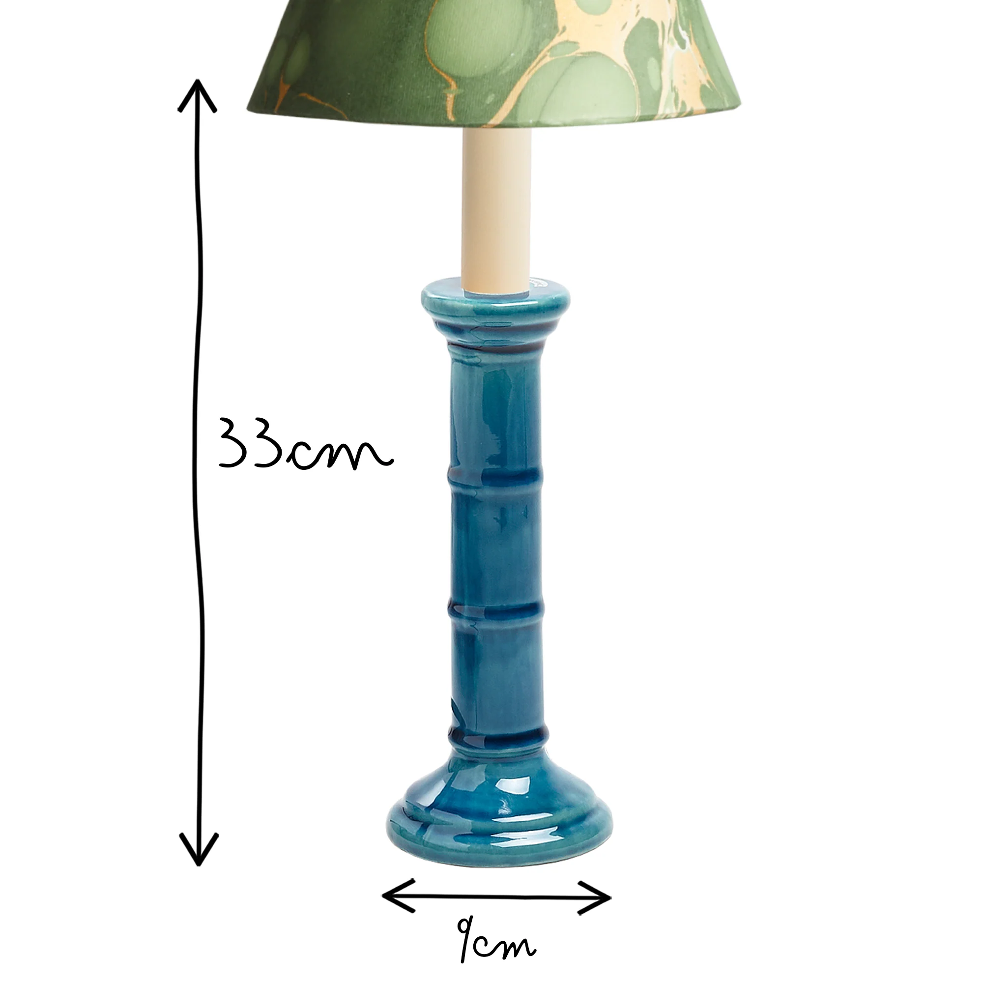 Randall table lamp in a turquoise glaze - Image 4