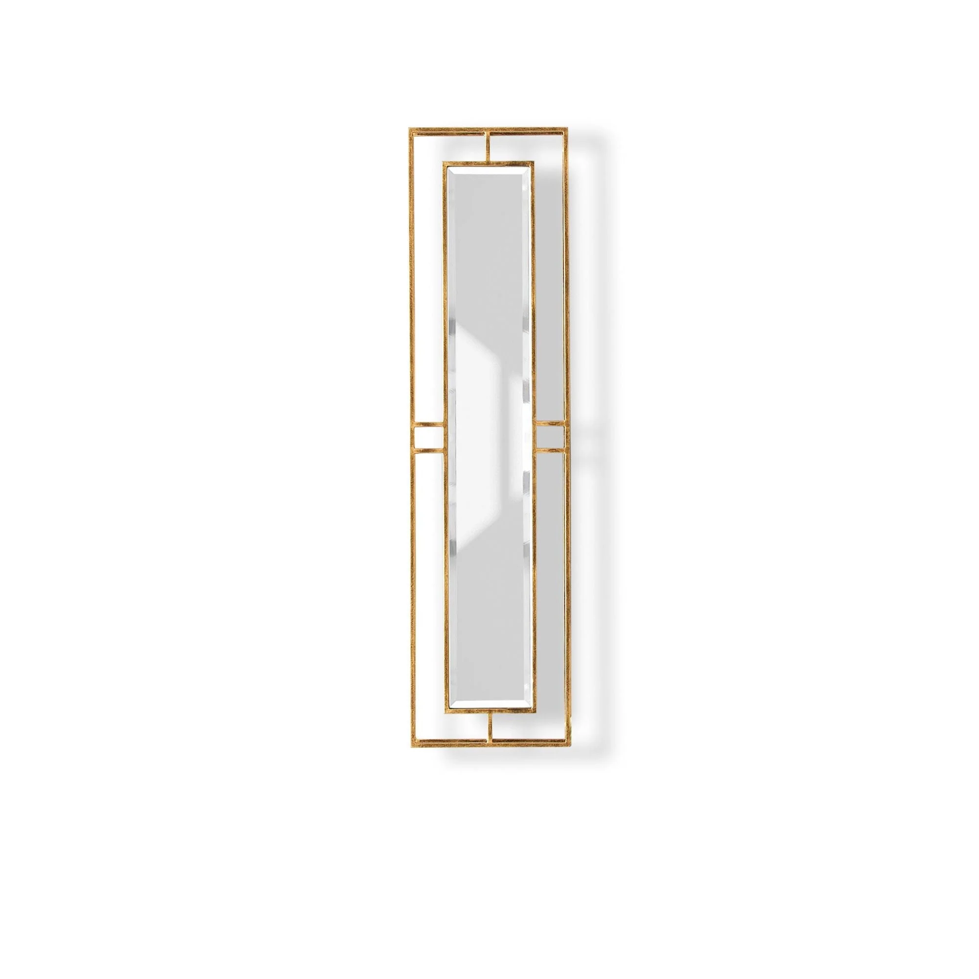 Rectangular necklace link mirror in antique gold - Image 2