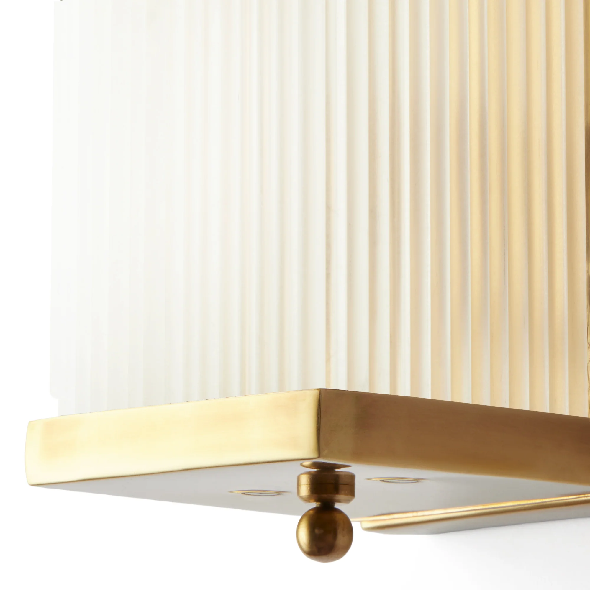 Rectangular Roddy IP44 rated wall light in brass and frosted glass - Image 6