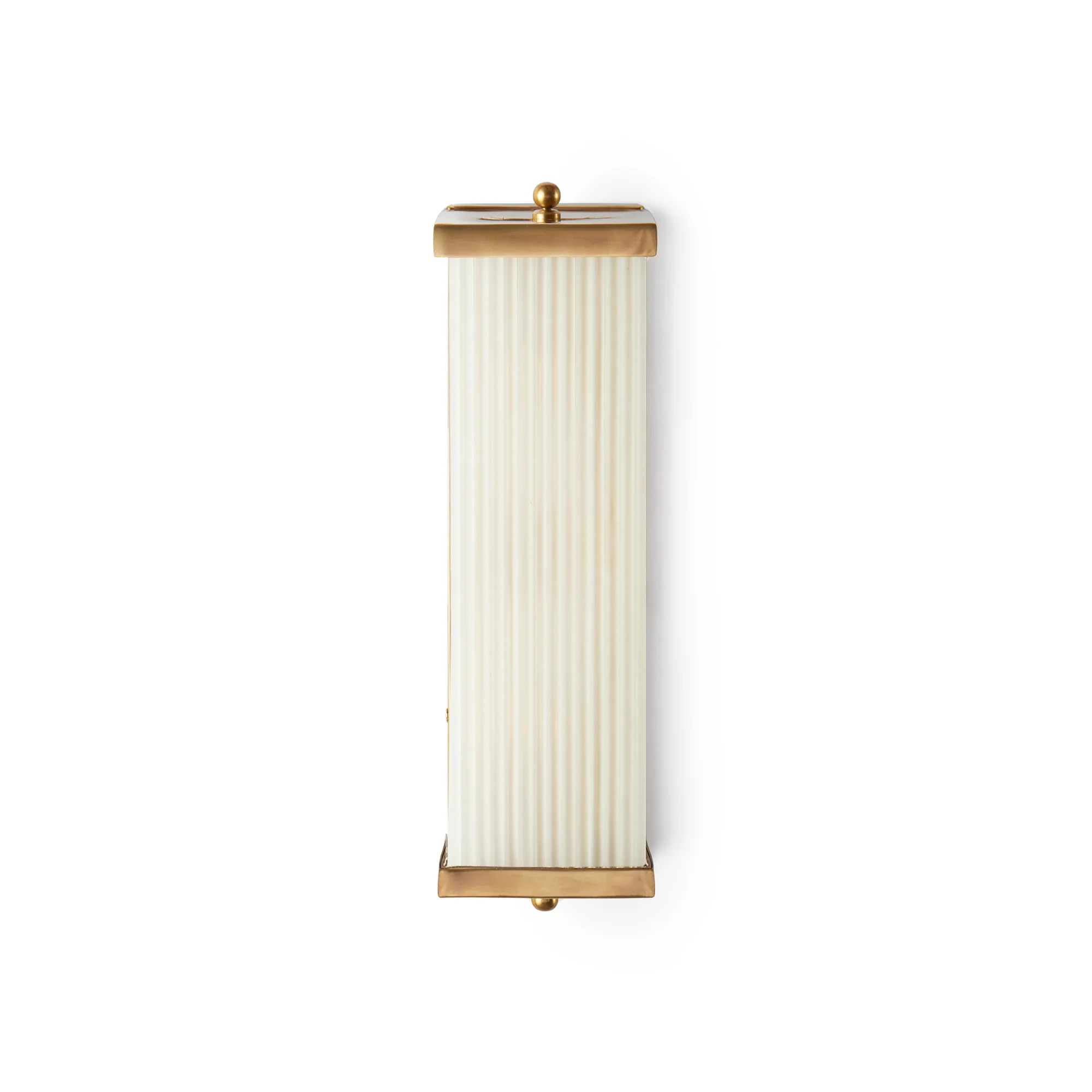 Rectangular Roddy IP44 rated wall light in brass and frosted glass - Image 7