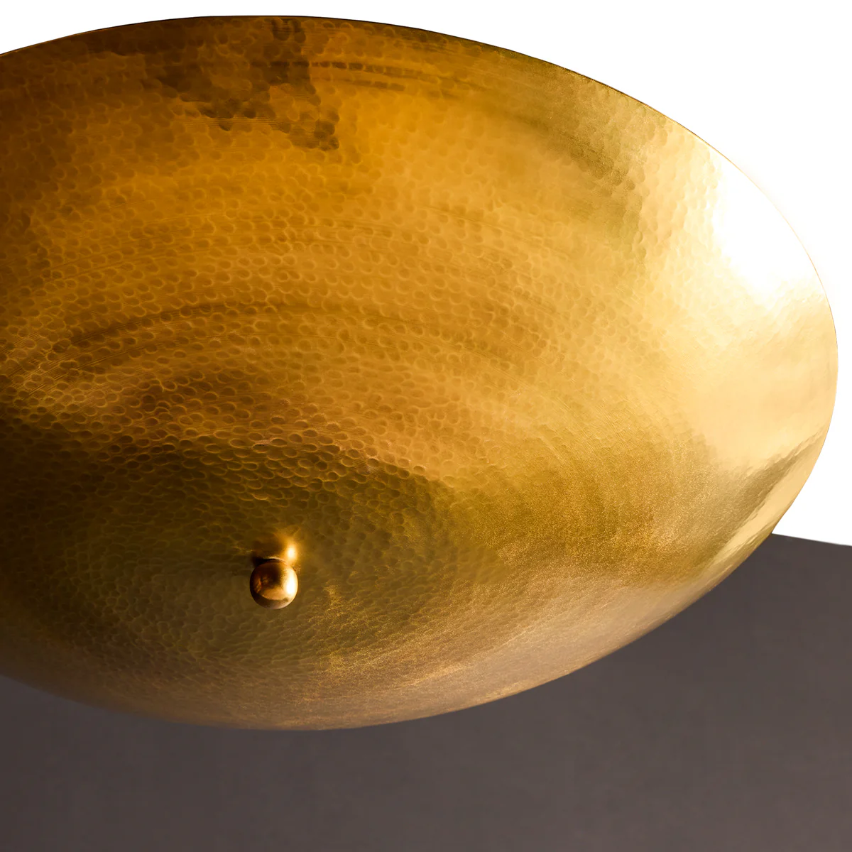 Reflect flush ceiling light in hammered brass - Image 4
