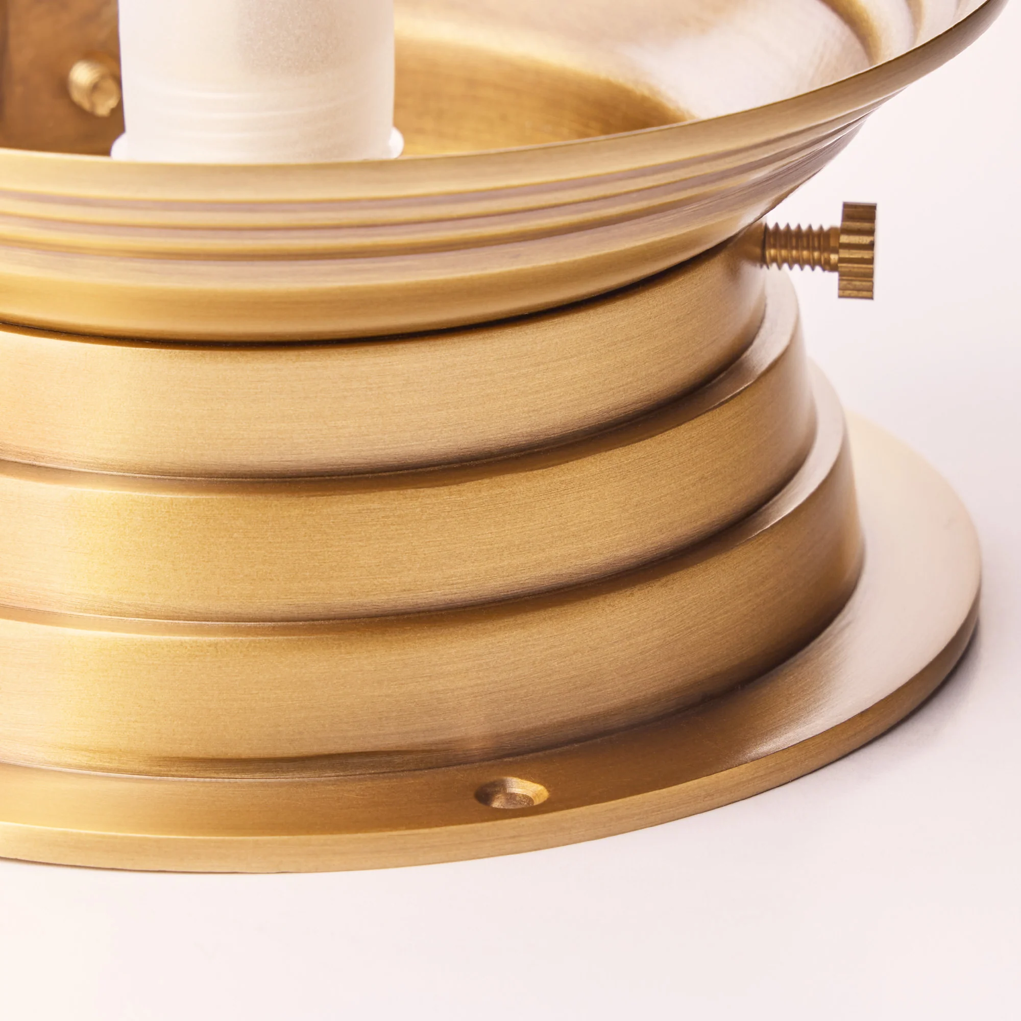 regular Barrow IP44 flush ceiling light in antiqued brass - Image 2