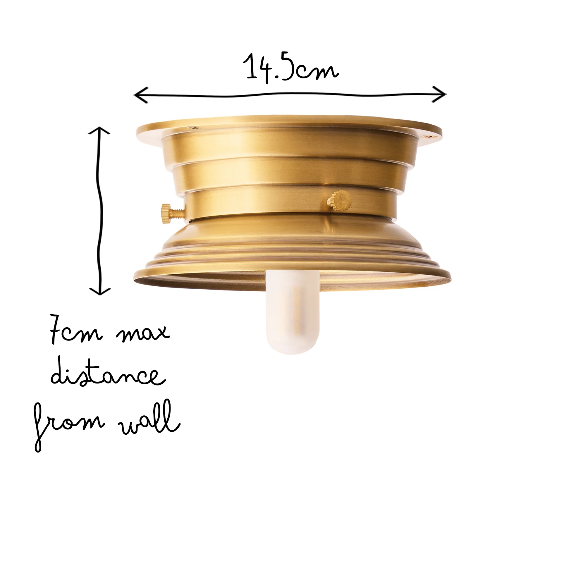 regular Barrow IP44 flush ceiling light in antiqued brass - Image 5