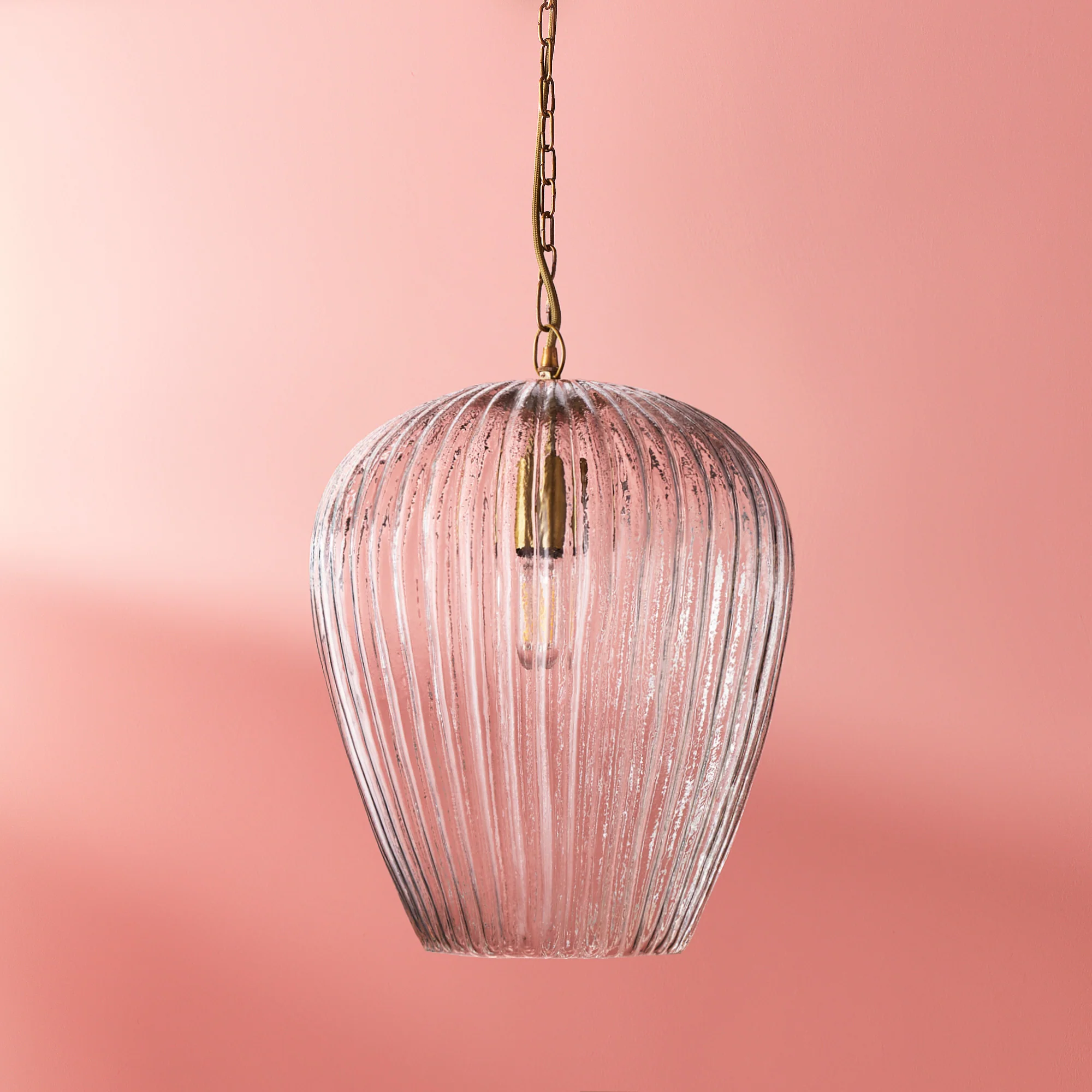 Regular Bastille pendant in clear glass