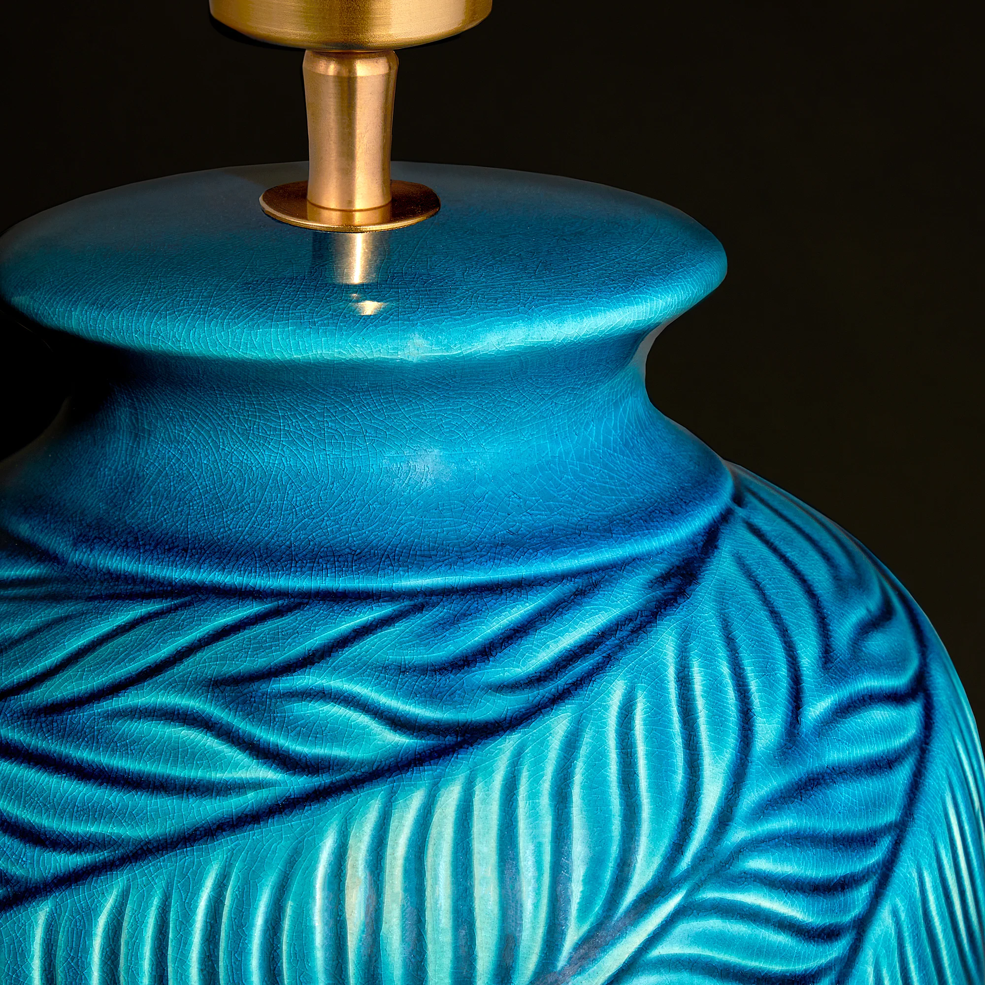 Regular Bonello table lamp in blue - Image 4