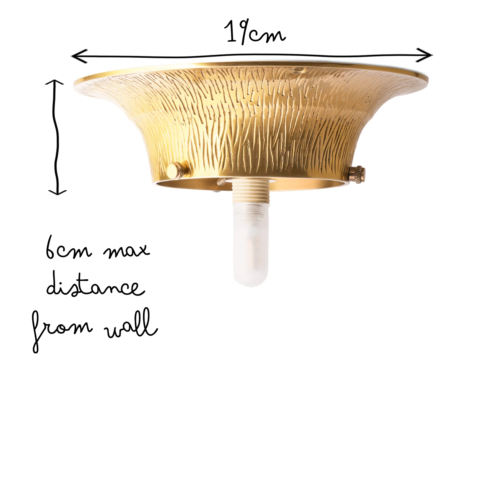regular Cora flush ceiling light in brass - Image 5