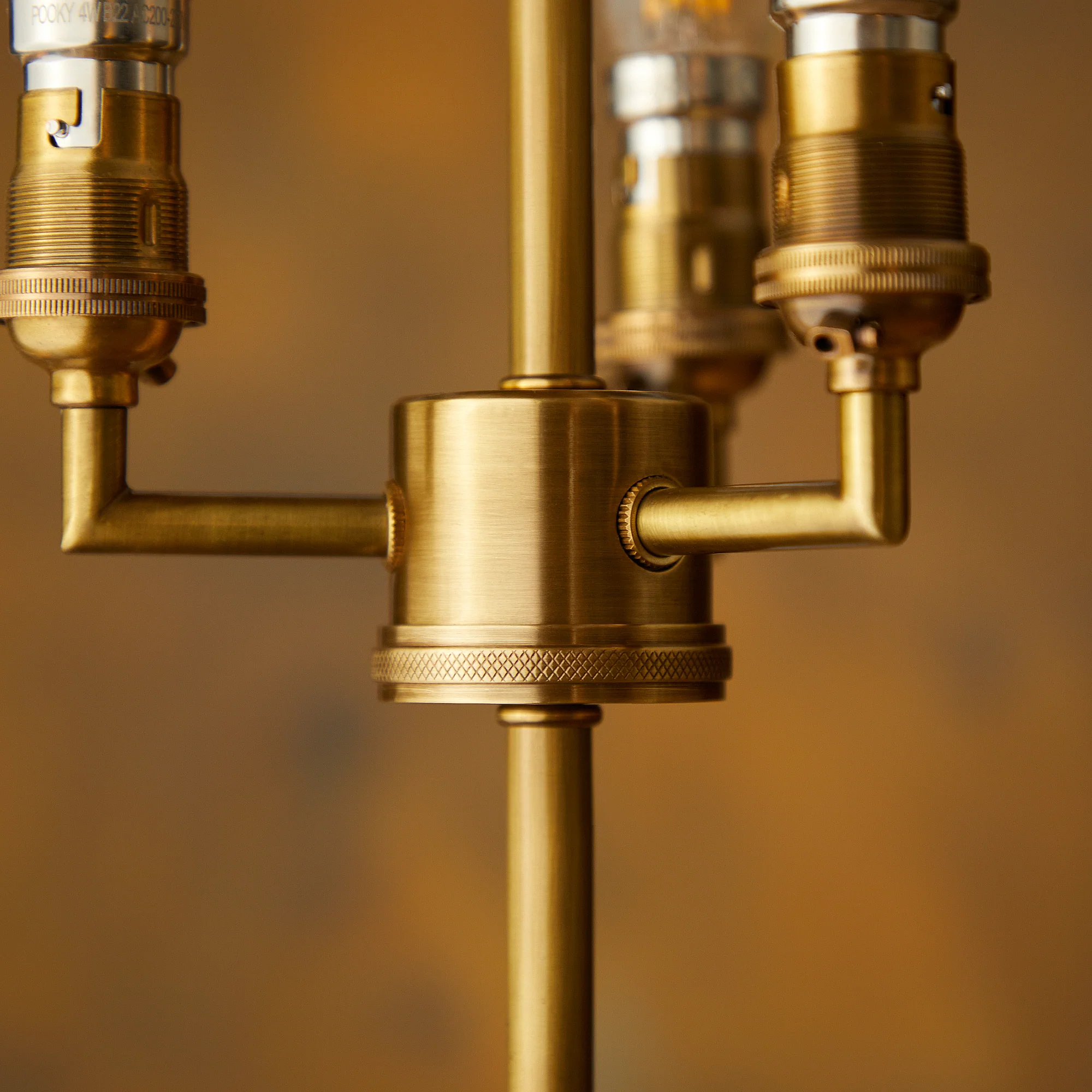 Regular holophane pendant light with clear glass and brass fitting - Image 10