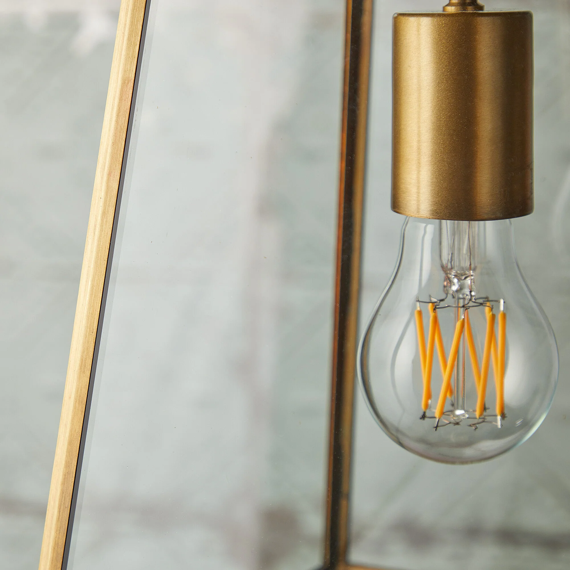 regular Luxor lantern in brass and clear glass - Image 7
