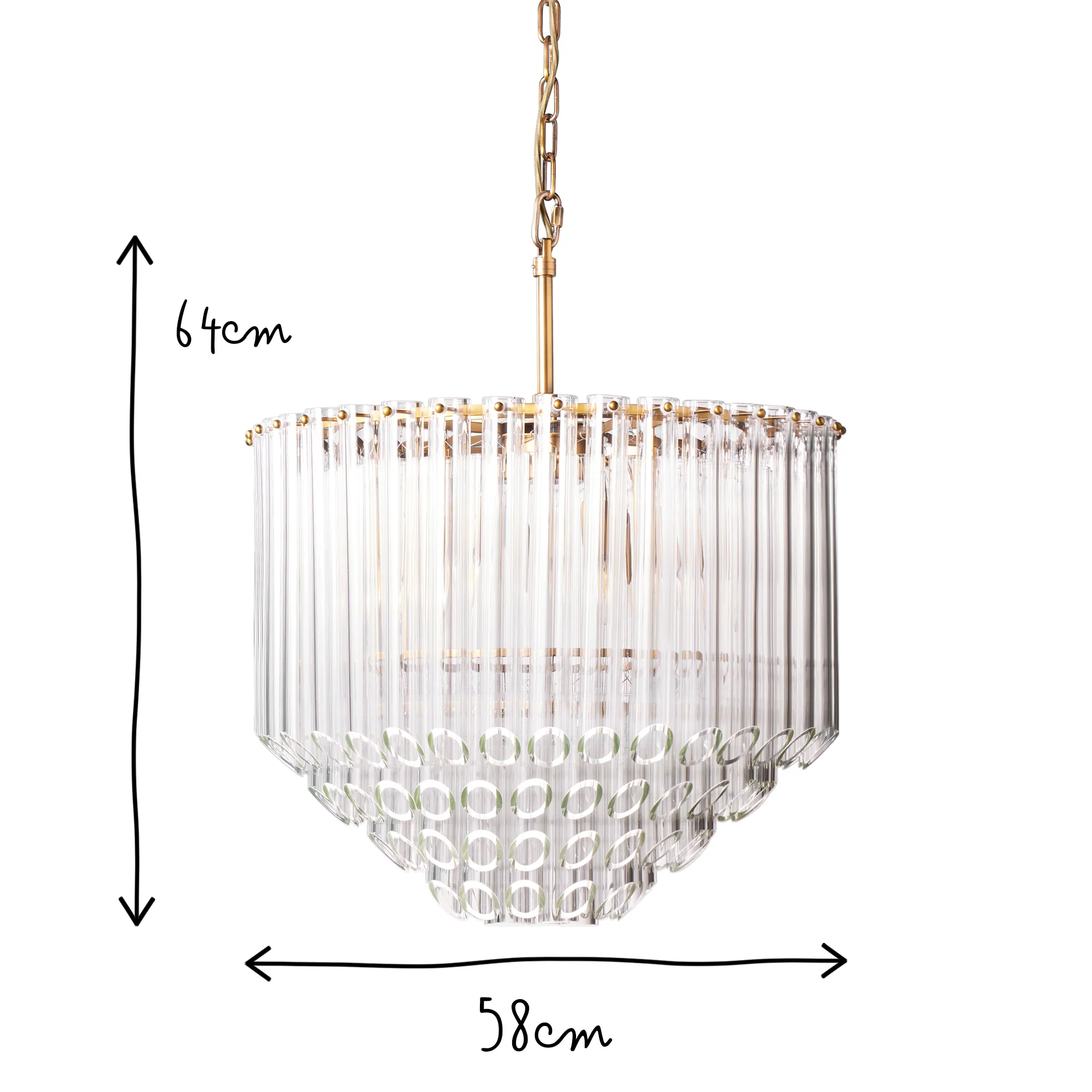 Regular Oldfield chandelier in clear glass - Image 10