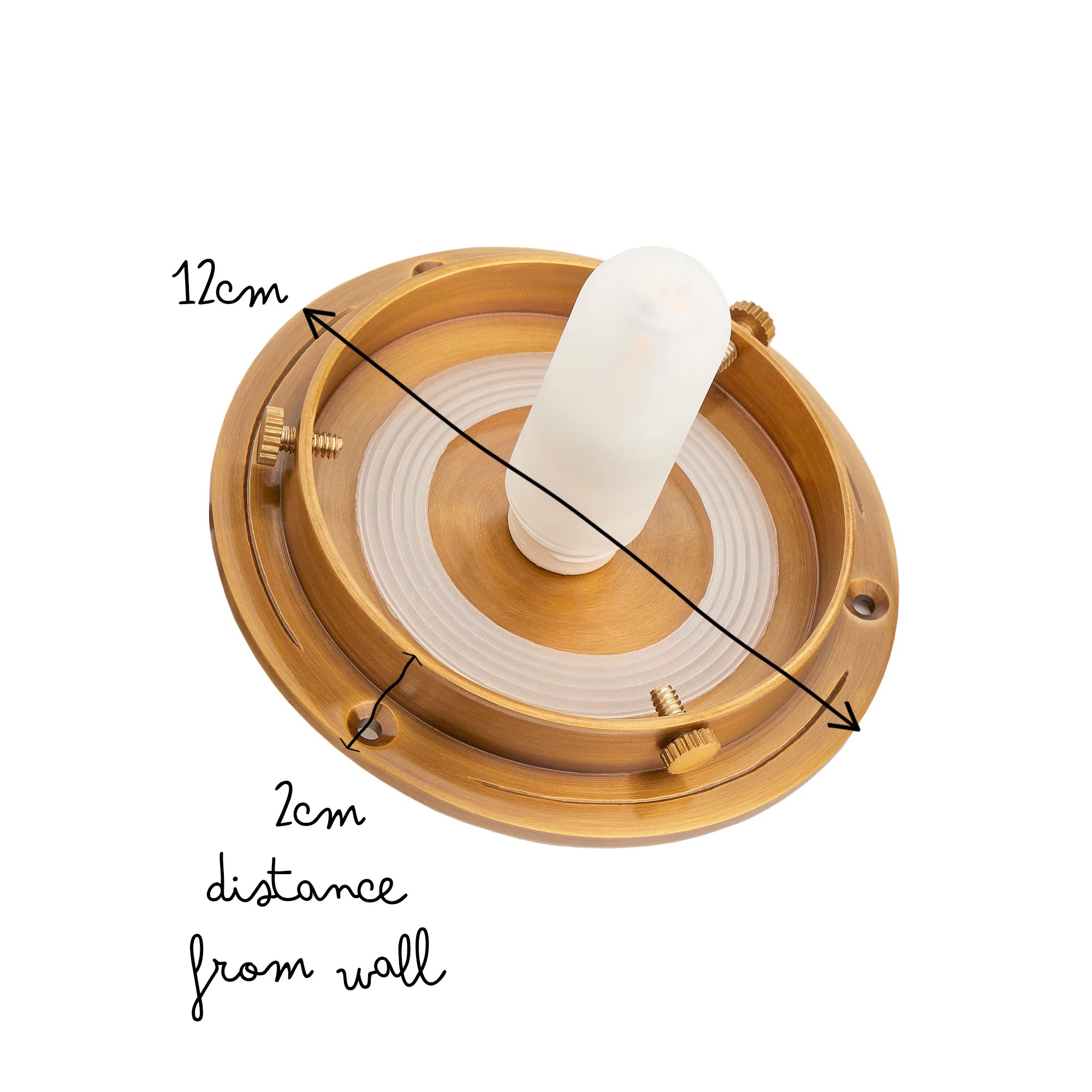 Regular Plumb IP44 flush fitting in antiqued brass - Image 3