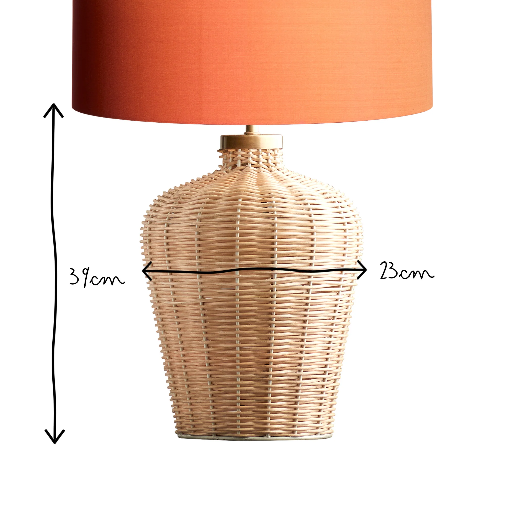 Regular Rattle table lamp in natural cane - Image 10