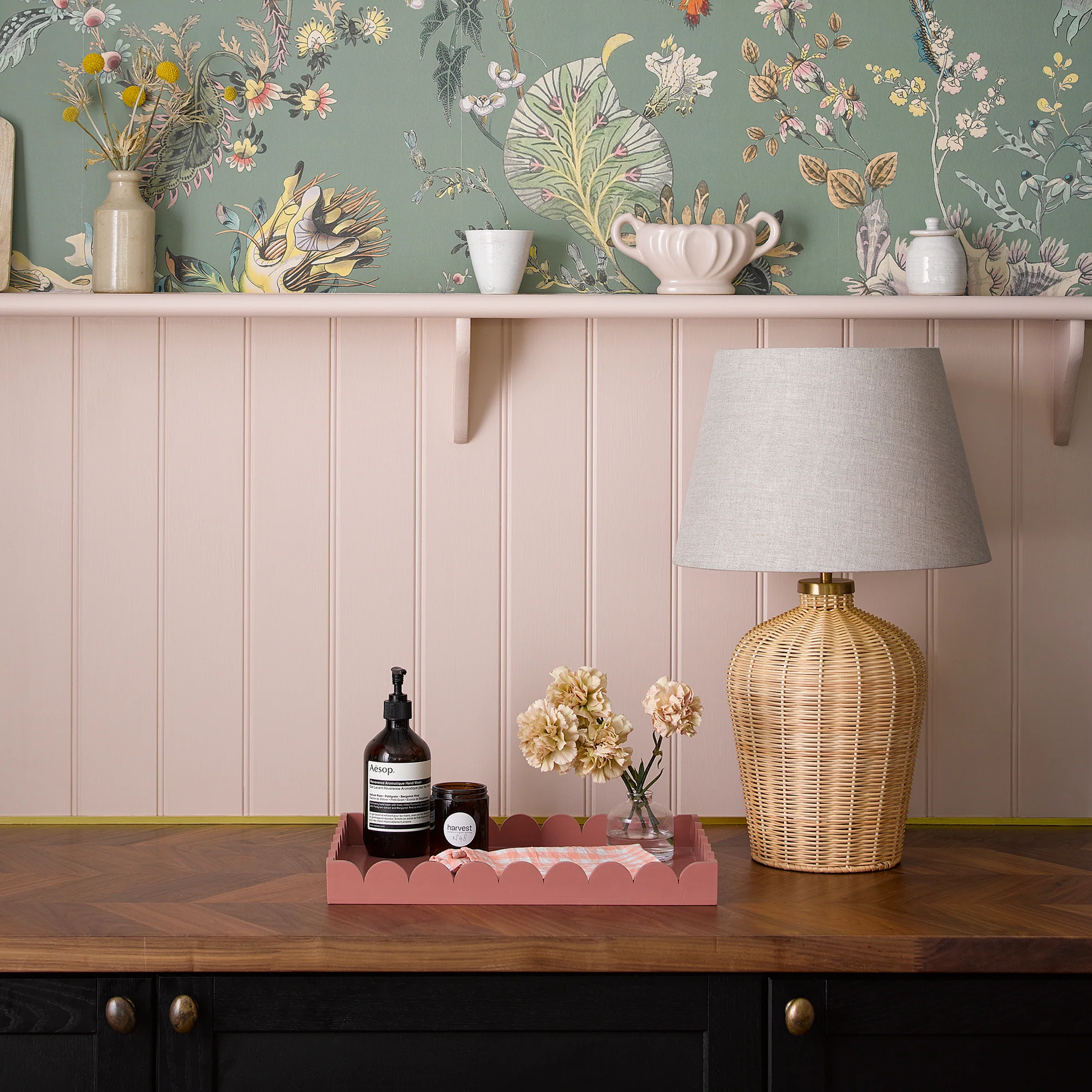 Regular Rattle table lamp in natural cane - Image 8