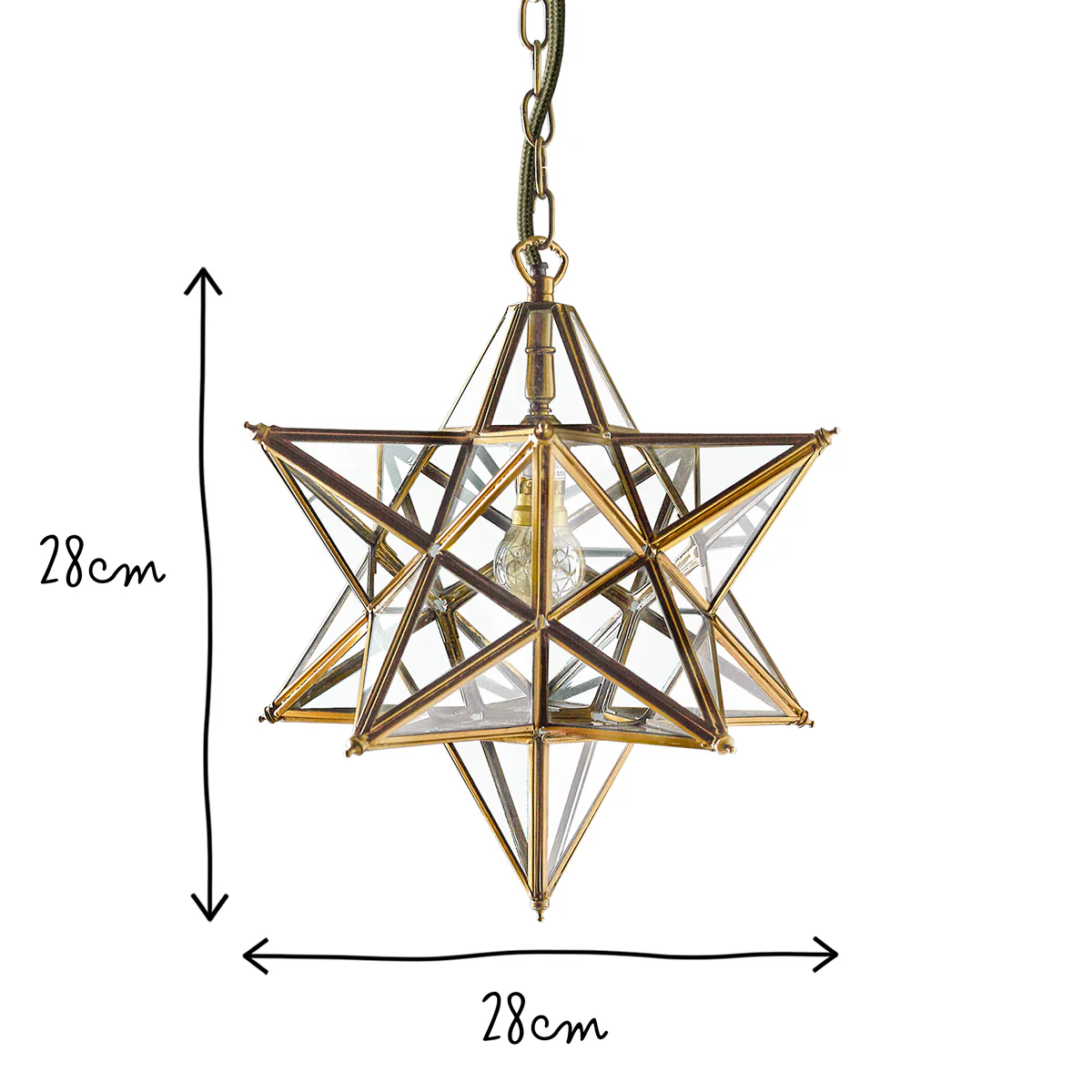 regular Stella pendant light in clear glass - Image 7