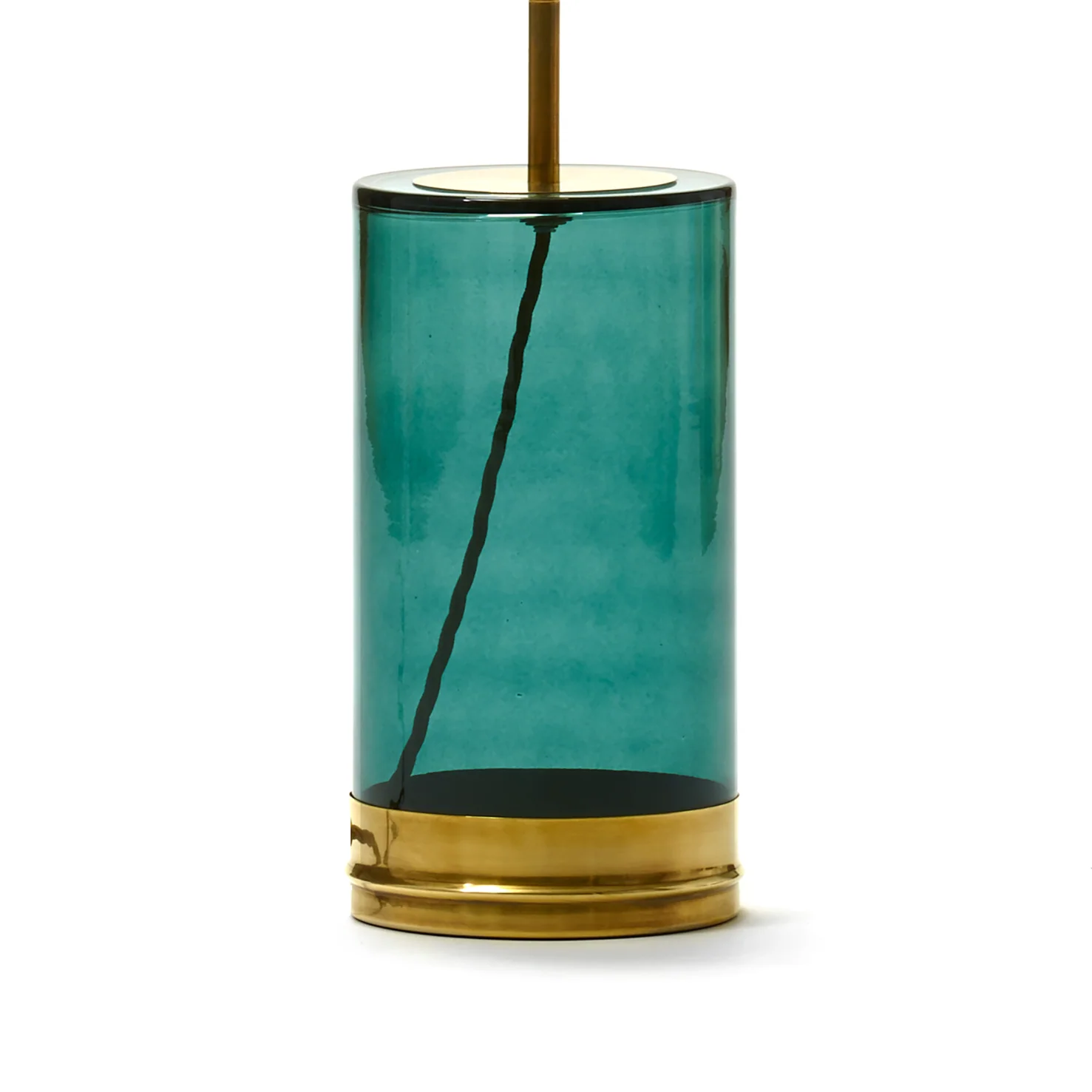 Regular Wisteria table lamp in bluey green glass - Image 7