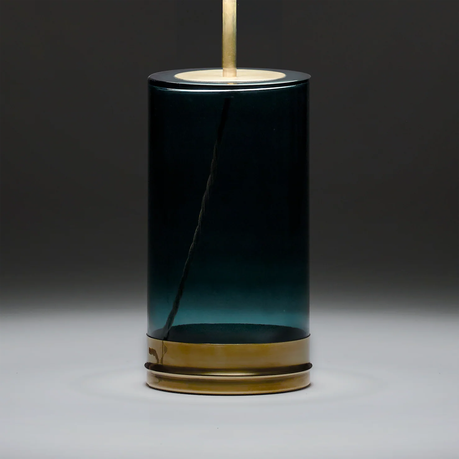 Regular Wisteria table lamp in bluey green glass - Image 8