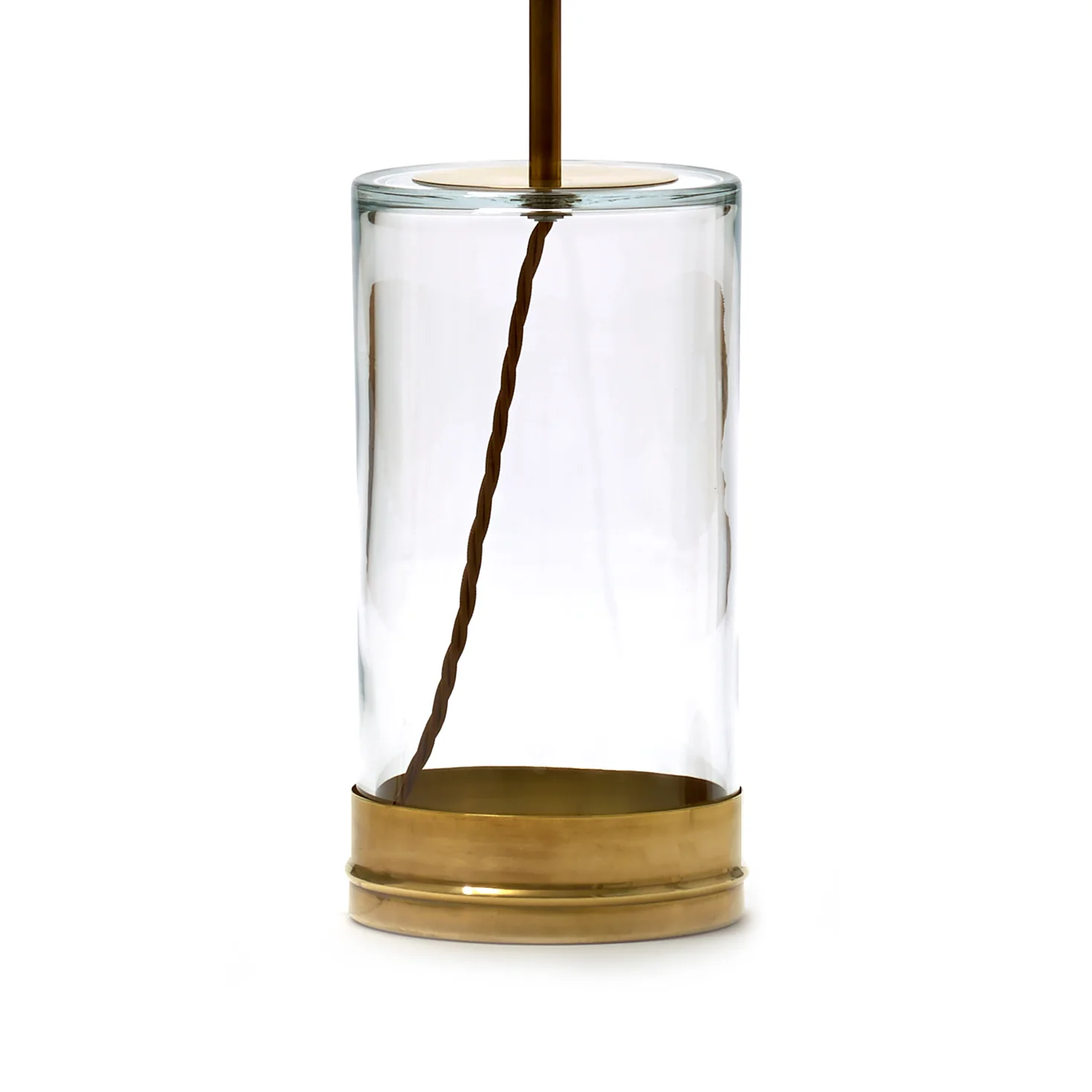 Regular Wisteria table lamp in brass and clear glass - Image 3